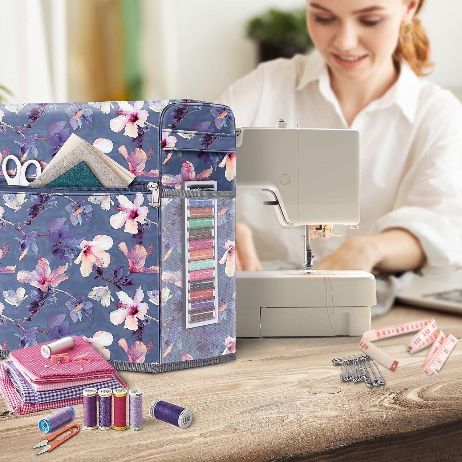 Sewing Machine Cover Foldable Sewing Machine Dust Cover with 3 Storage  Pockets Dust Cover with Standard