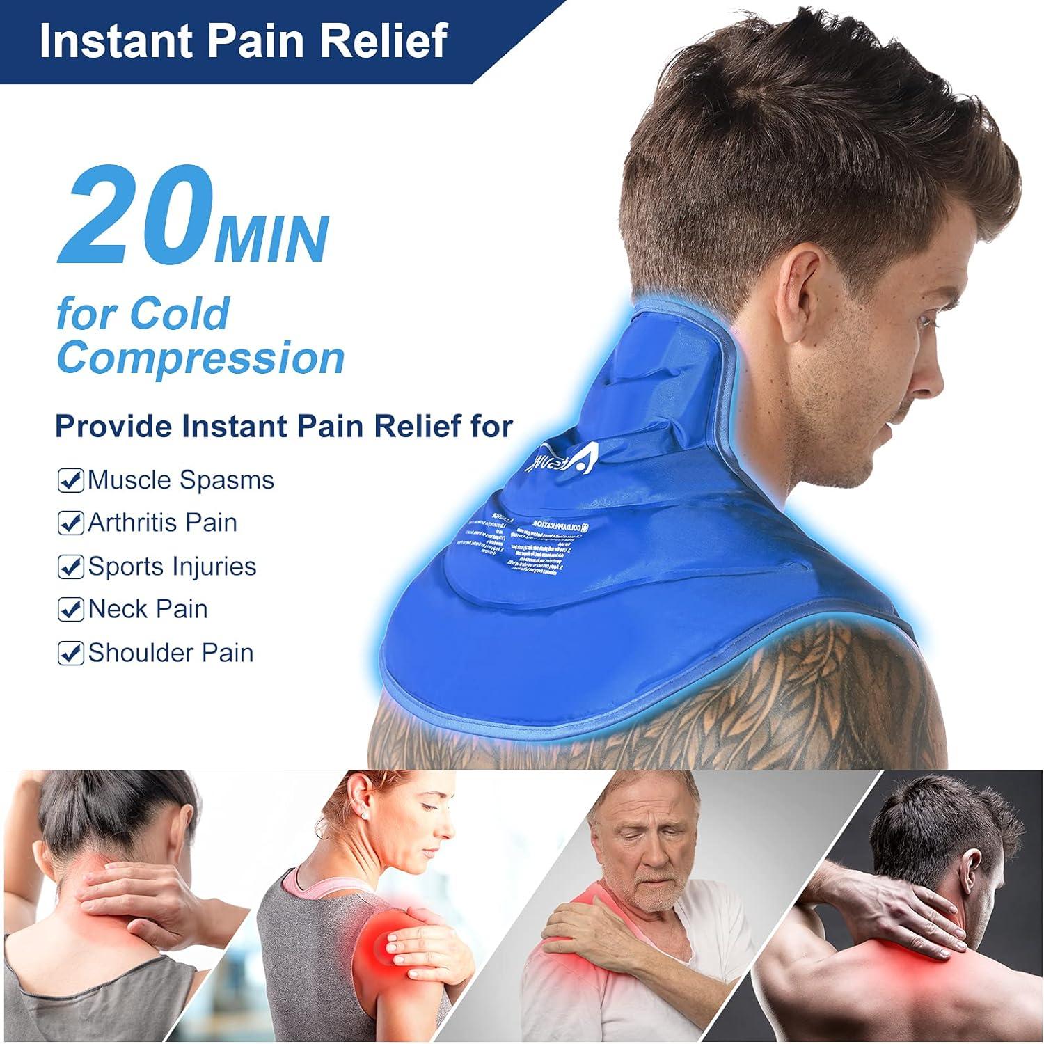 4 Instant Ice Pack Gel Cold Therapy Shoulder Injuries Sprains Muscle Joint  Pain
