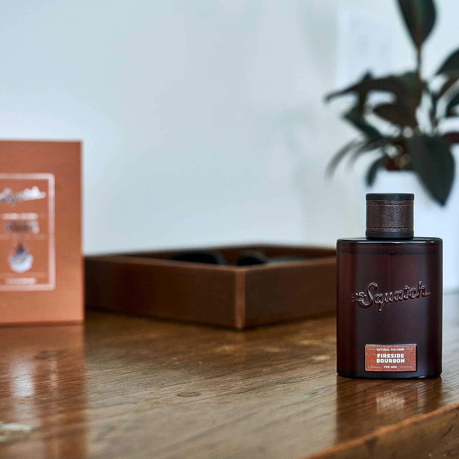 Dr. Squatch Men's Cologne Fireside Bourbon - Natural Cologne made with  sustainably-sourced ingredients - Manly fragrance of cedarwood clove and  patchouli - Inspired by Wood Barrel Bourbon Bar Soap