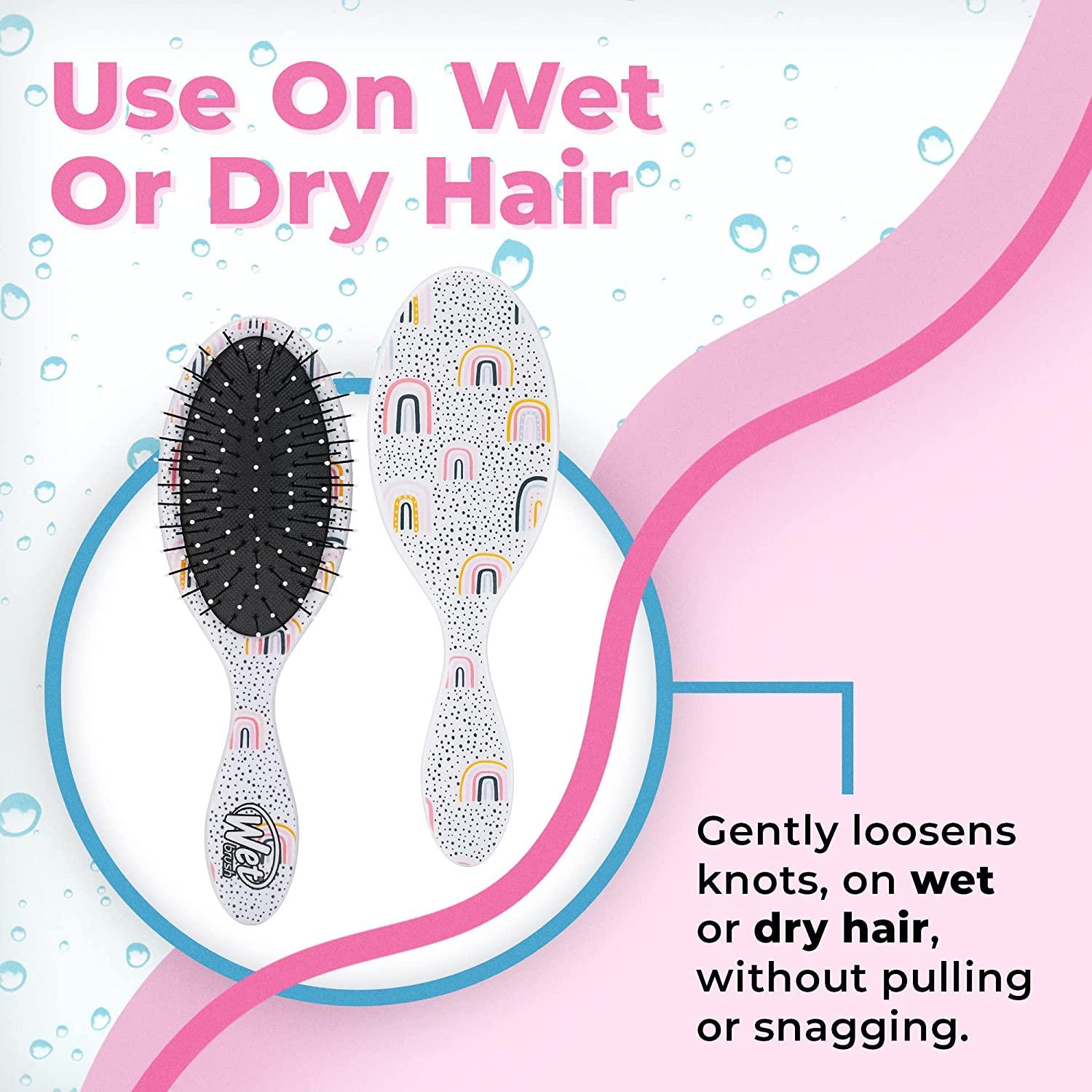 Wet Brush Kids Detangler Hair Brushes - Rainbows - Midi Detangling Brush  with Ultra-Soft IntelliFlex Bristles Glide Through Tangles with Ease - Pain-Free  Comb for All Hair Types