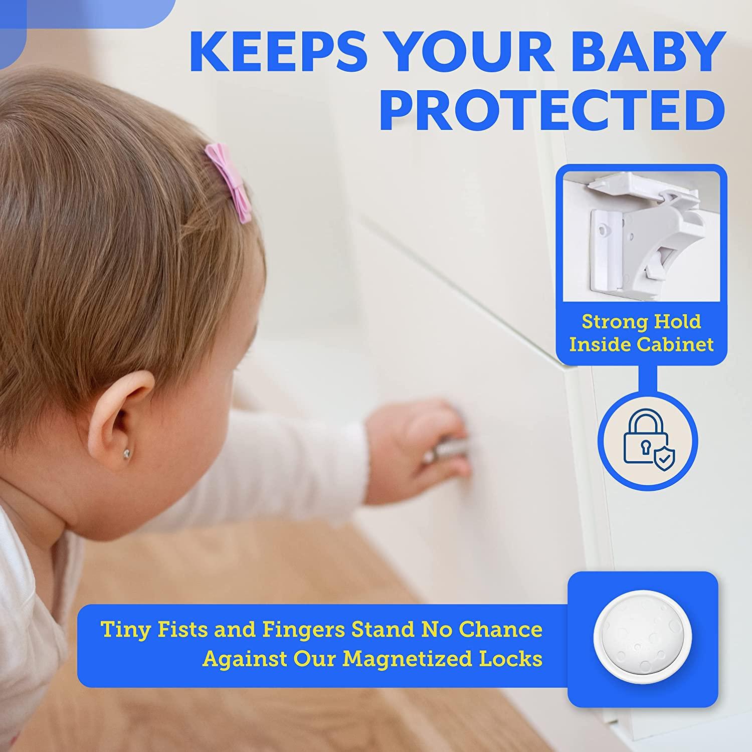 Eco-Baby Child Safety Magnetic Cabinet and Drawer Locks for Proofing  Kitchen 12 Pack Child Latches