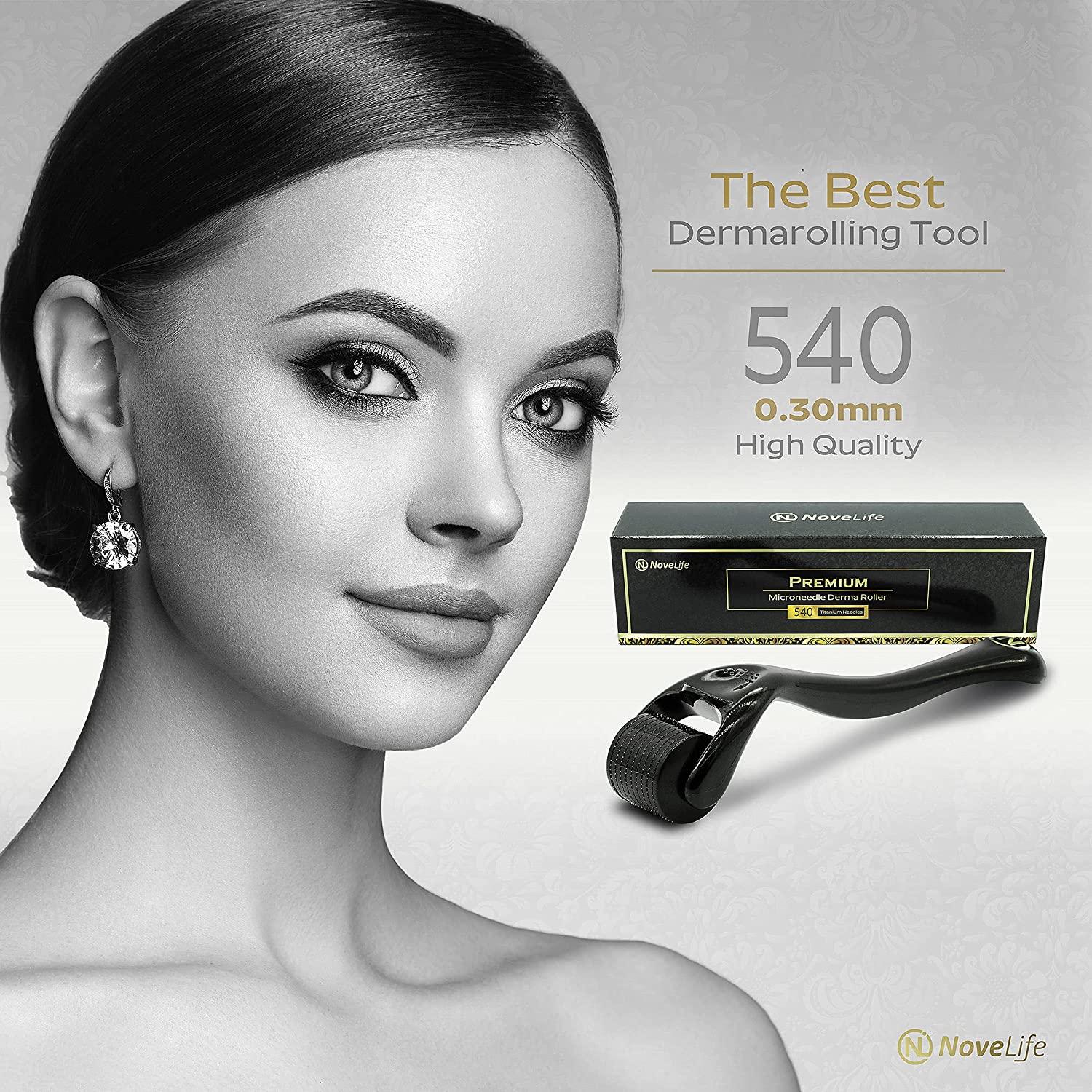 The Derma Roller  540 Titanium Microneedle Facial Tool
