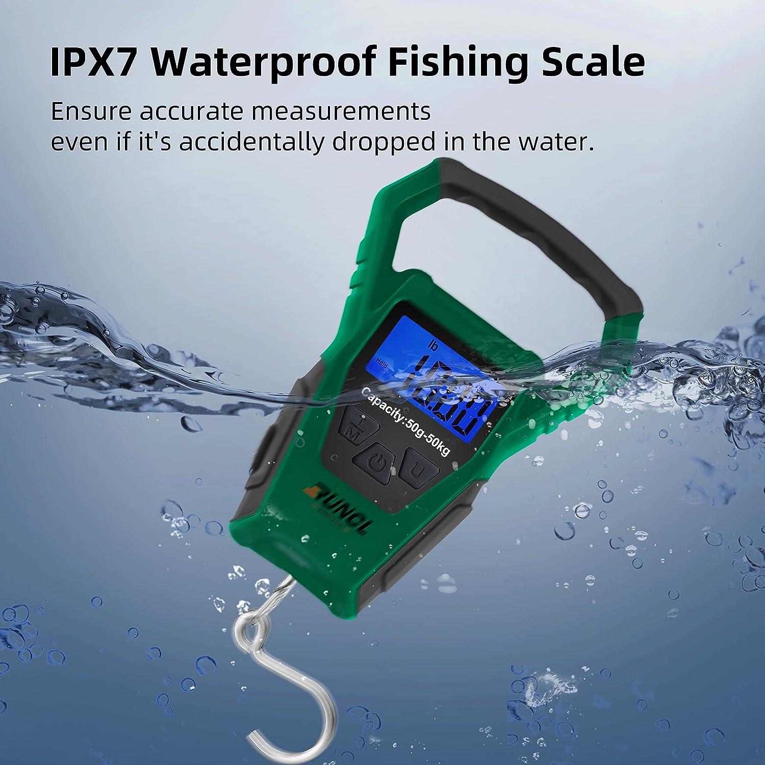RUNCL Waterproof Fishing Scale with Lip Gripper, Electric Fish