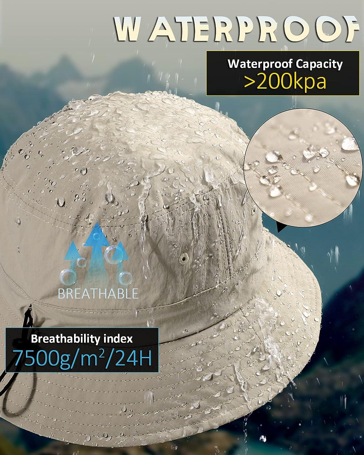 Men/Women Waterproof Wide Brim Bucket Hat Foldable Boonie Hat for