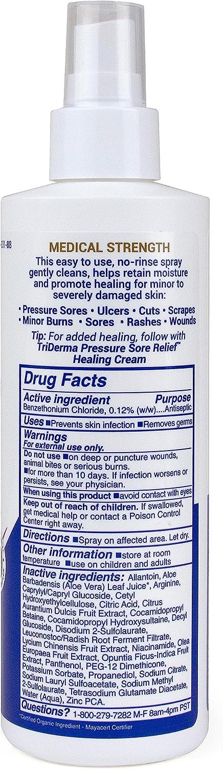 TriDerma MD Pressure Sore Relief Healing Cream for Bed Sores Treatment,  Ulcers, Pressure Sores, Wound Healing, Chafed Skin and Hard-to-Heal Skin  Sores