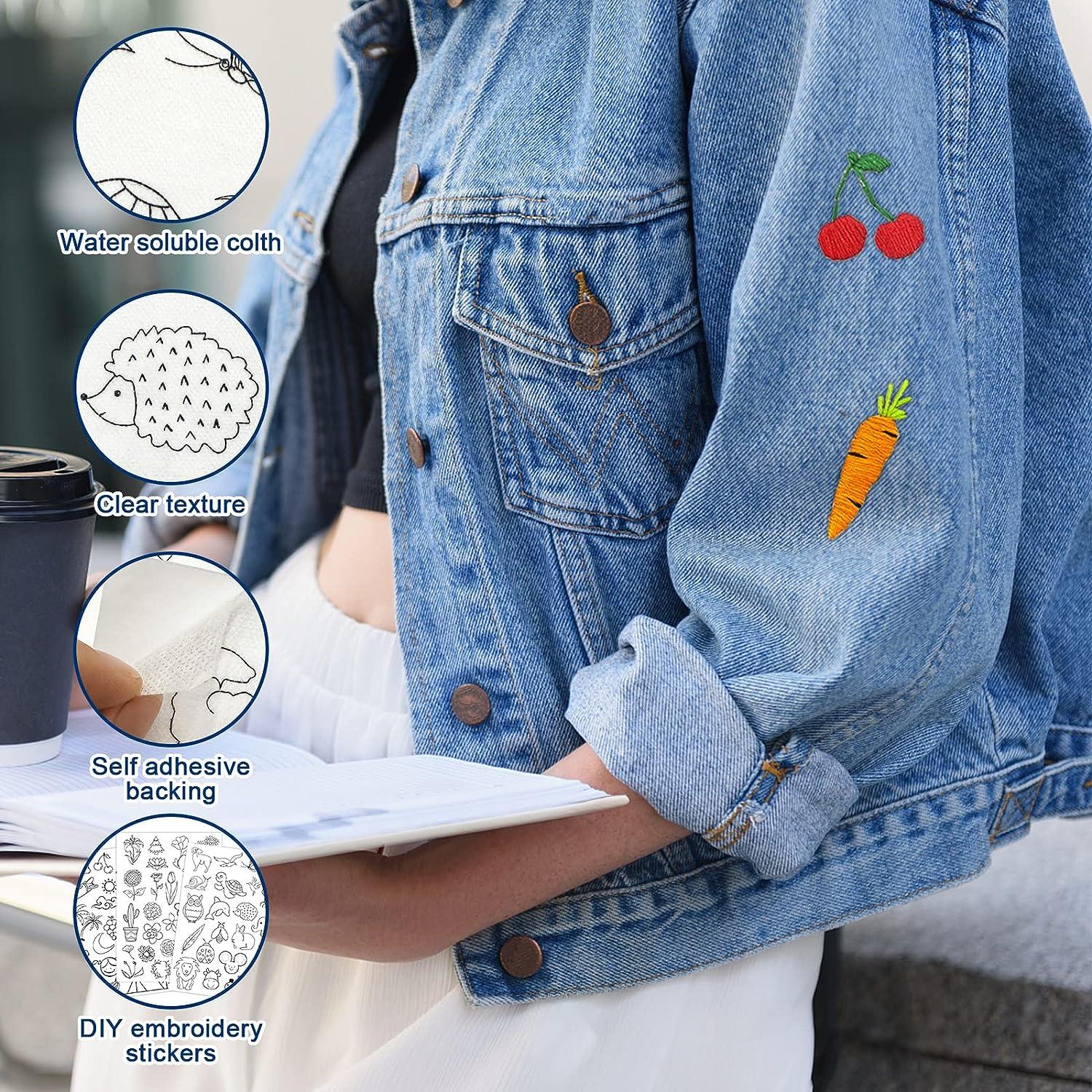 Embroidery Water Soluble Stabilizer Stick And Stitch Embroidery Flower  Pattern Paper Transfer Patch For Clothes DIY Embroidery - AliExpress