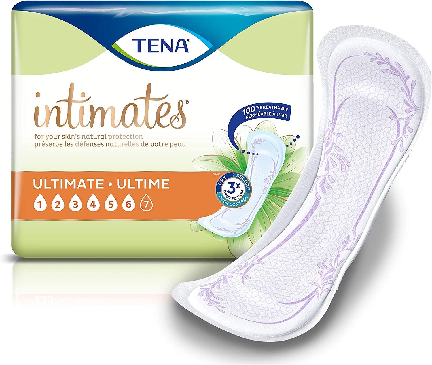 Tena 54295 Intimates Maximum Protection Long Incontinence Pads Case/117