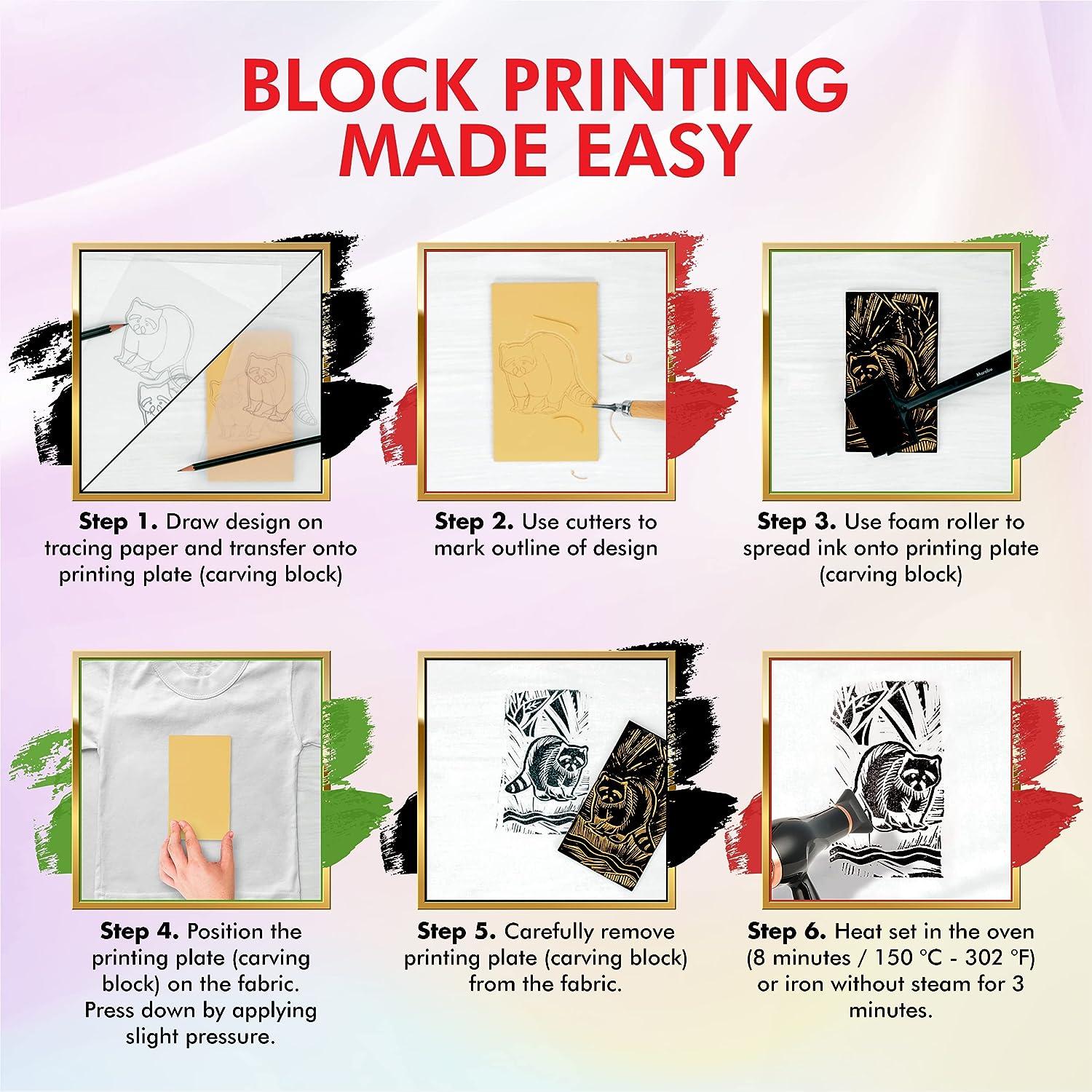  Lino Cutting & Printing Kit : Arts, Crafts & Sewing