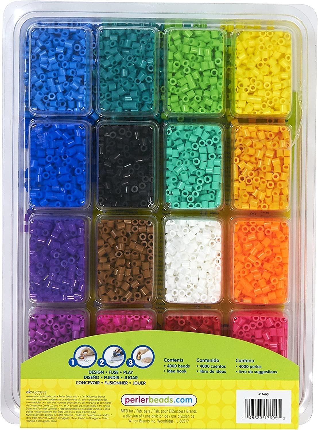 Colorations Regular Fuse Beads 6 Pegboards in A Bucket - 22,000 Beads