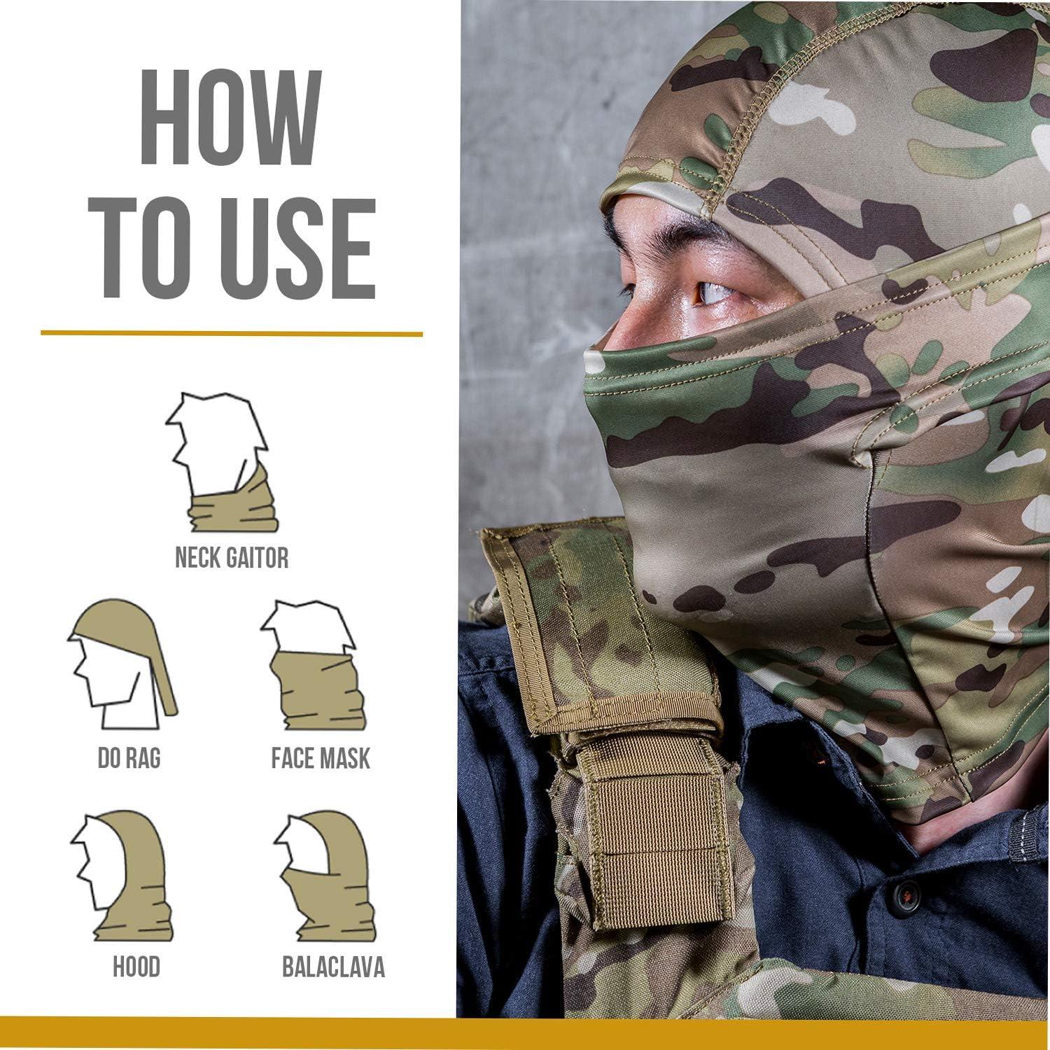 Tactical Military Camo Balaclava Men's Fishing Neck Head Cover