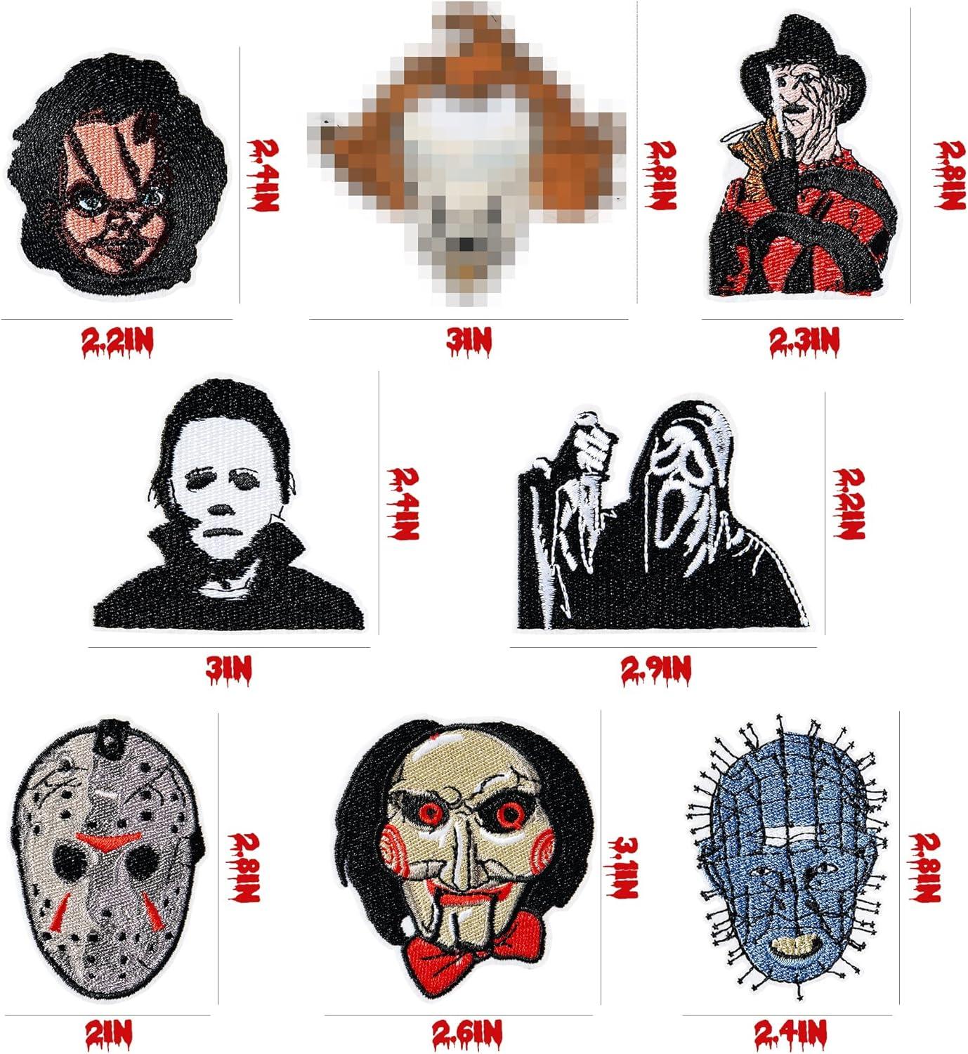 Kirako 8Pcs Horror Classic Movie Characters Embroidered Patches