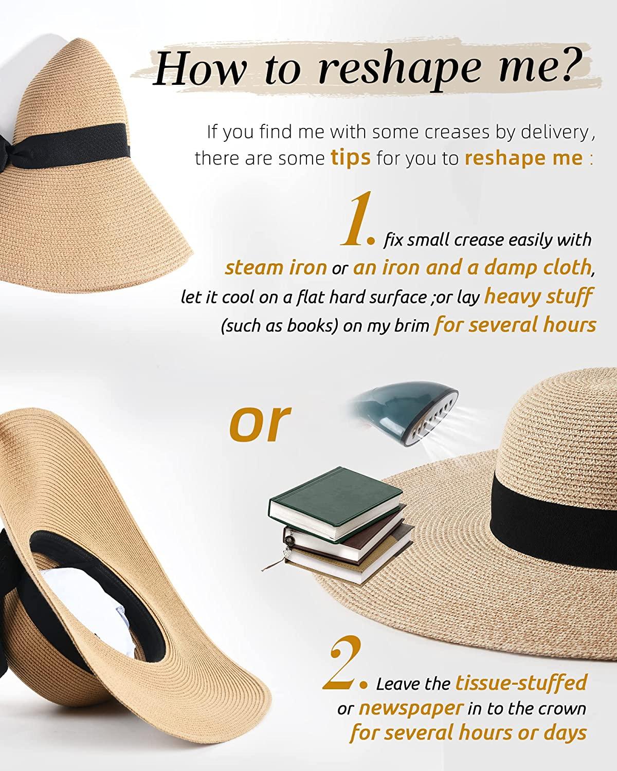 Sun Hat Womens, Beach Floppy Hats for Women Foldable, Wide Brim Summer  Packable Lace Sun Beach Floppy Hats Women Beige at  Women's Clothing  store