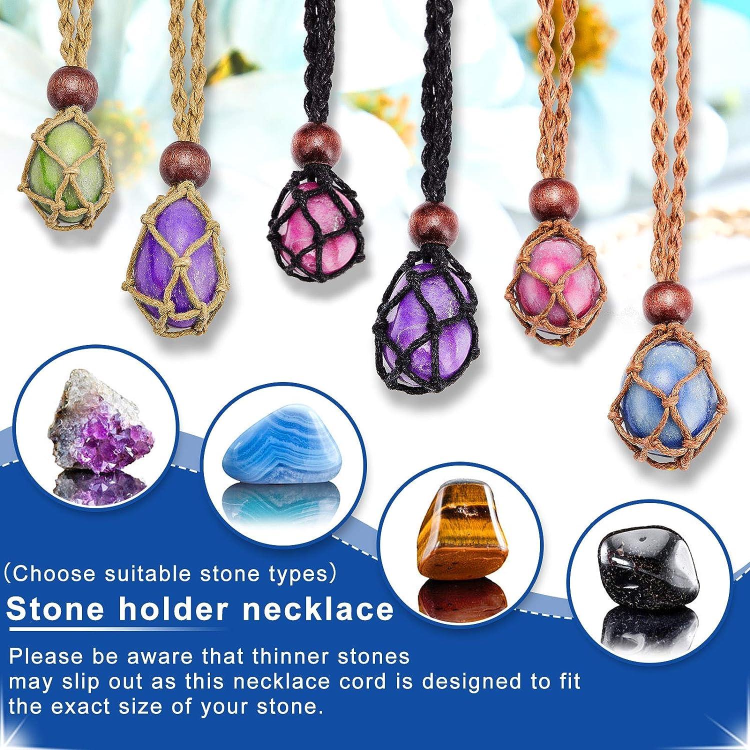 Crystal Holder Necklace Cage Gem Cage Pendant For Stones DIY Accessories  Jewelry Making Chains For Families Friends Gem Lovers