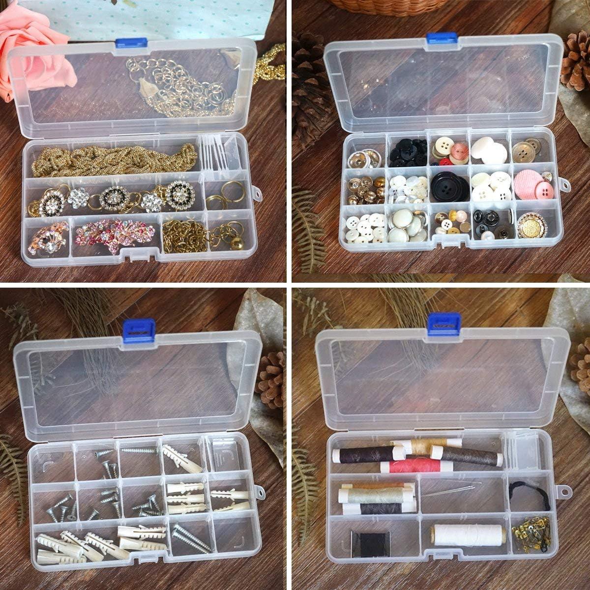 Fishing Tackle Box, Plastic Flip Top Storage Box Fishing Accessory Box for  Fishing Hooks, Jewelry Beads, Earring