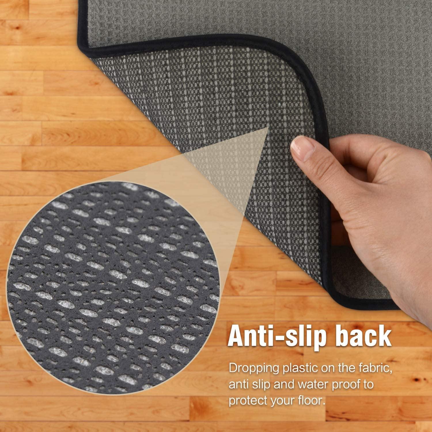 Dog Mat, Absorbent Rubber Backing Dog Mat for and Water Bowl, Quick Dry No  Stain