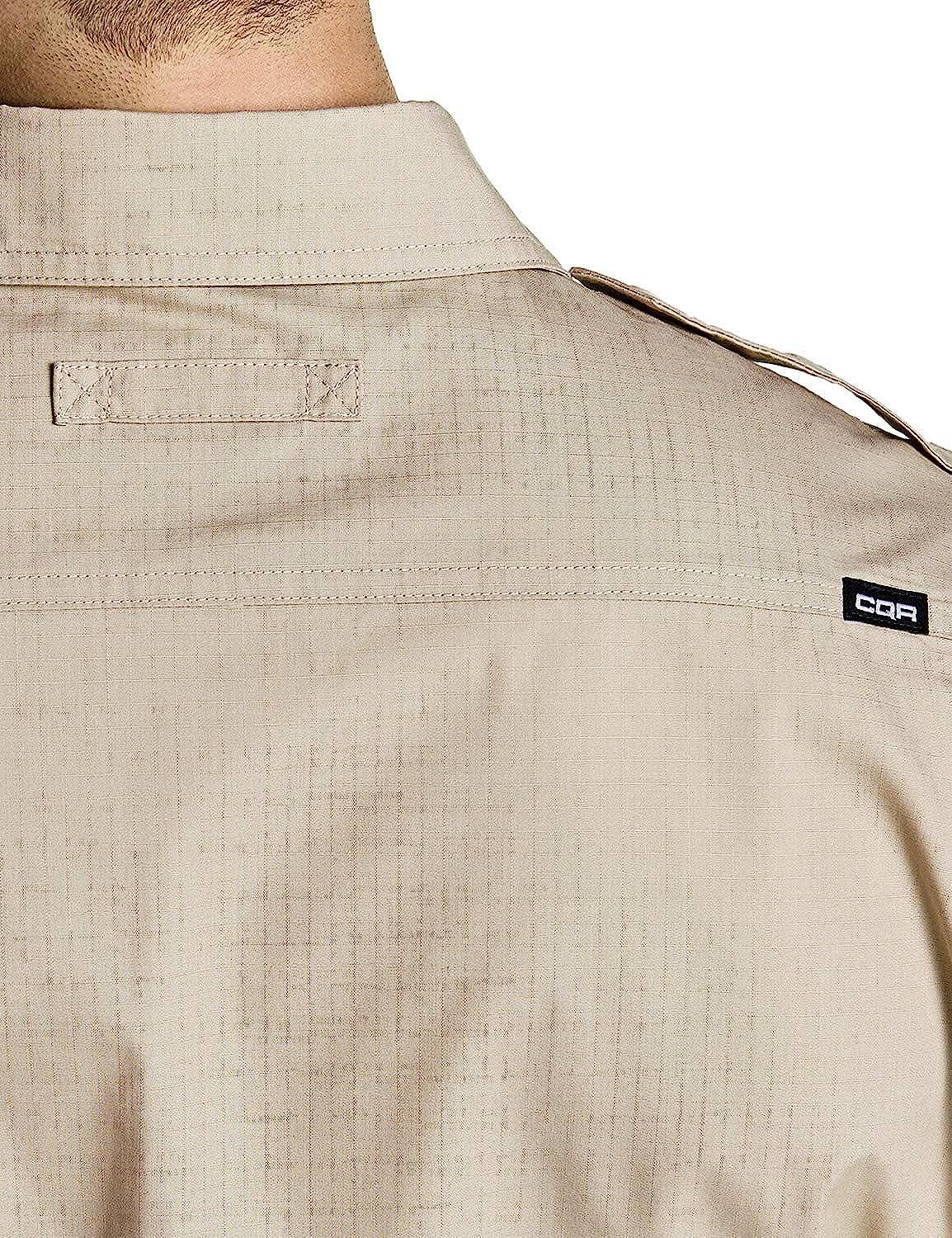 CQR Men's Long Sleeve Work Shirts, Ripstop Military Tactical