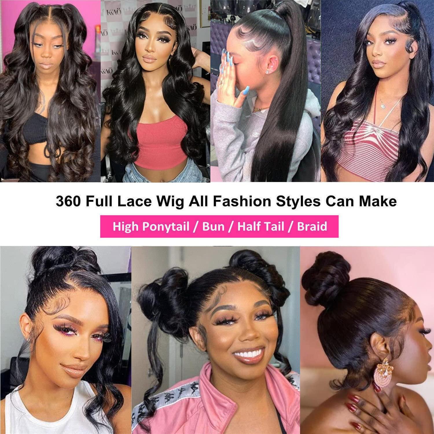 Amazon.com : SUPERLOOK Body Wave 360 Lace Front Wigs Human Hair pre plucked  360 HD Lace Human Hair Wigs 200% Density Transparent Lace Front Wigs For  Black Women with Baby Hair Natural