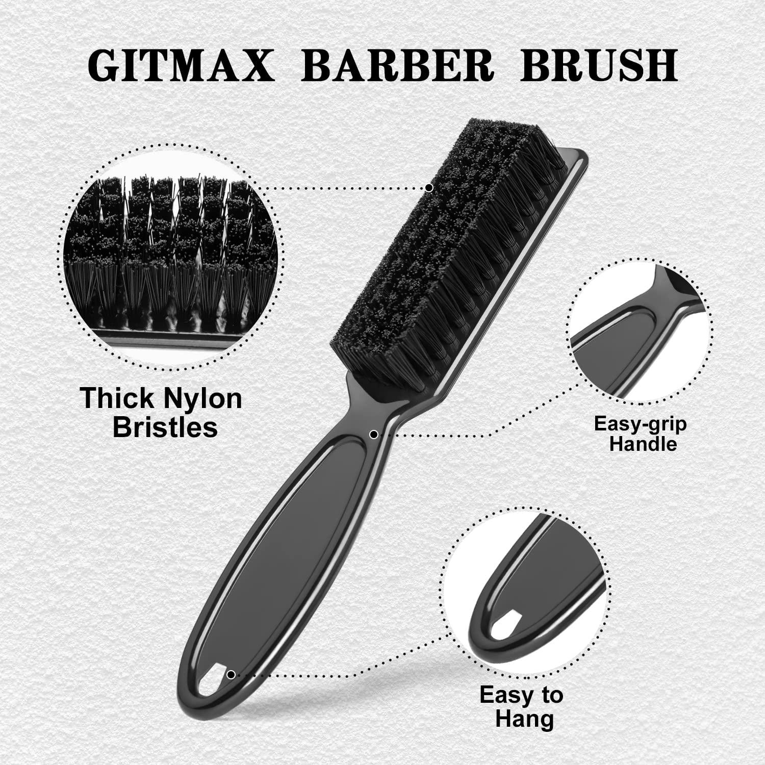6 Pieces Barber Blade Cleaning Brush Clipper Cleaning Nylon Brush Clipper Cleaner Brush Cleaning Clipper Styling Brush Tool for Men( Red/Black)
