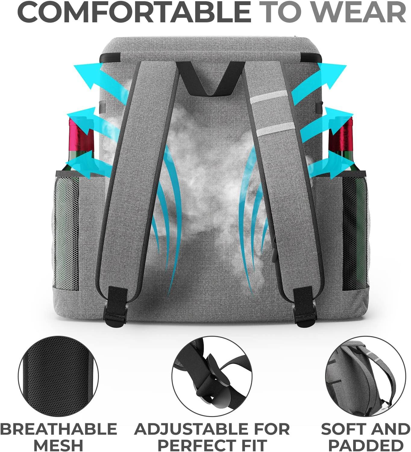 Cooler Backpack with 5 Ice Packs, 54 Cans Insulated Cooler Bag, Large  Capacity Lunch Backpack with Double Decks, Soft Lightweight Leakproof  Cooler Backpack for Men Women Work/Hiking/Camping, Coolers & Cool Bags 
