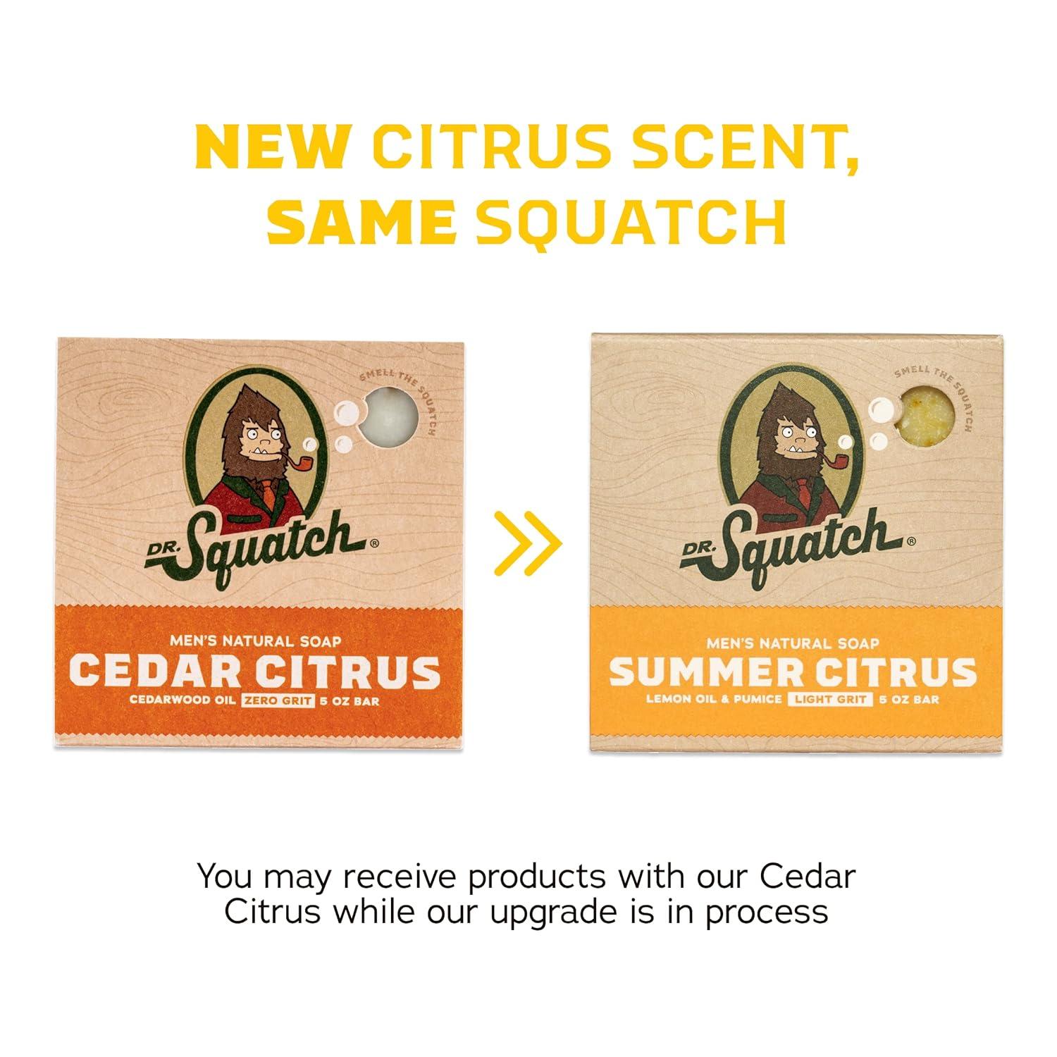 Dr. Squatch All Natural Bar Soap for Men 5 Bar Variety Pack - Aloe Cedar  Citrus Gold Moss Pine Tar and Bay Rum Aloe/Citrus/GoldMoss/PineTar/BayRum