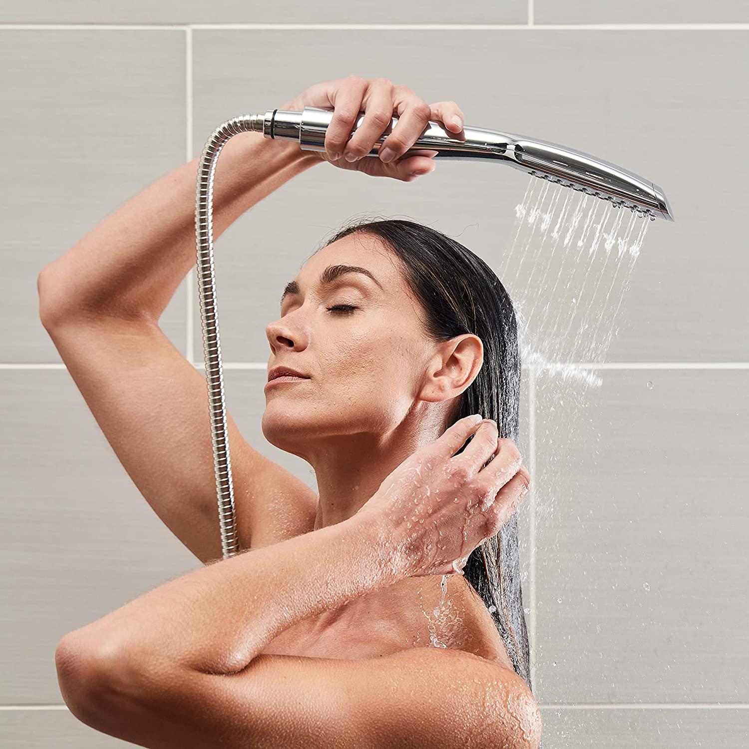 Waterpik High Pressure Pulsating Shower Wand And Rain Shower Head Combo