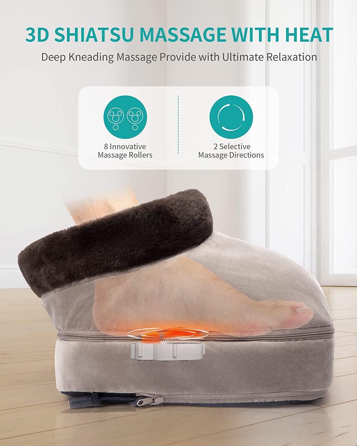 Nekteck Shiatsu Foot Massager Machine with Soothing Heat - used 