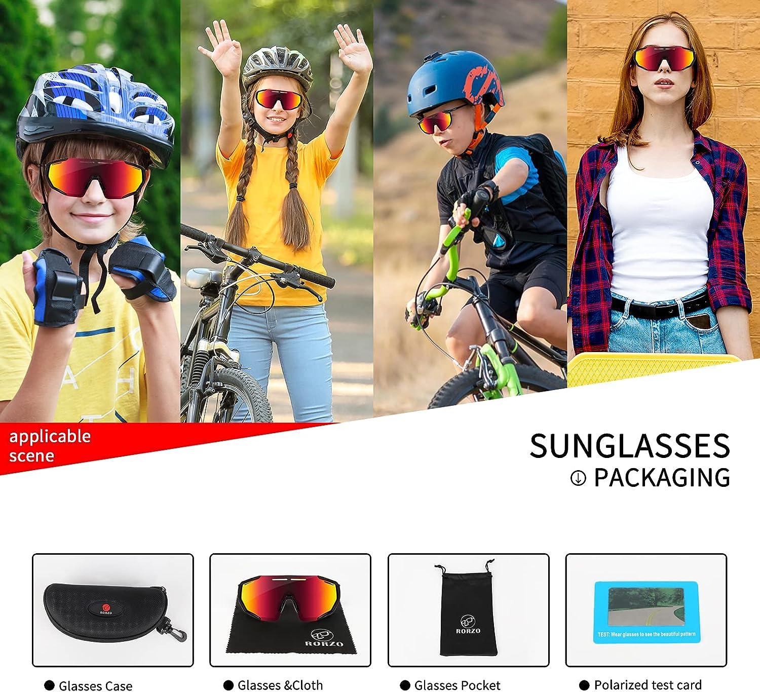 Polarized Wrap Around Sport Sunglasses for Men Women - Driving Fishing  Running Cycling Baseball Softball Golf Wraparound Sports Shades Sun Glasses  
