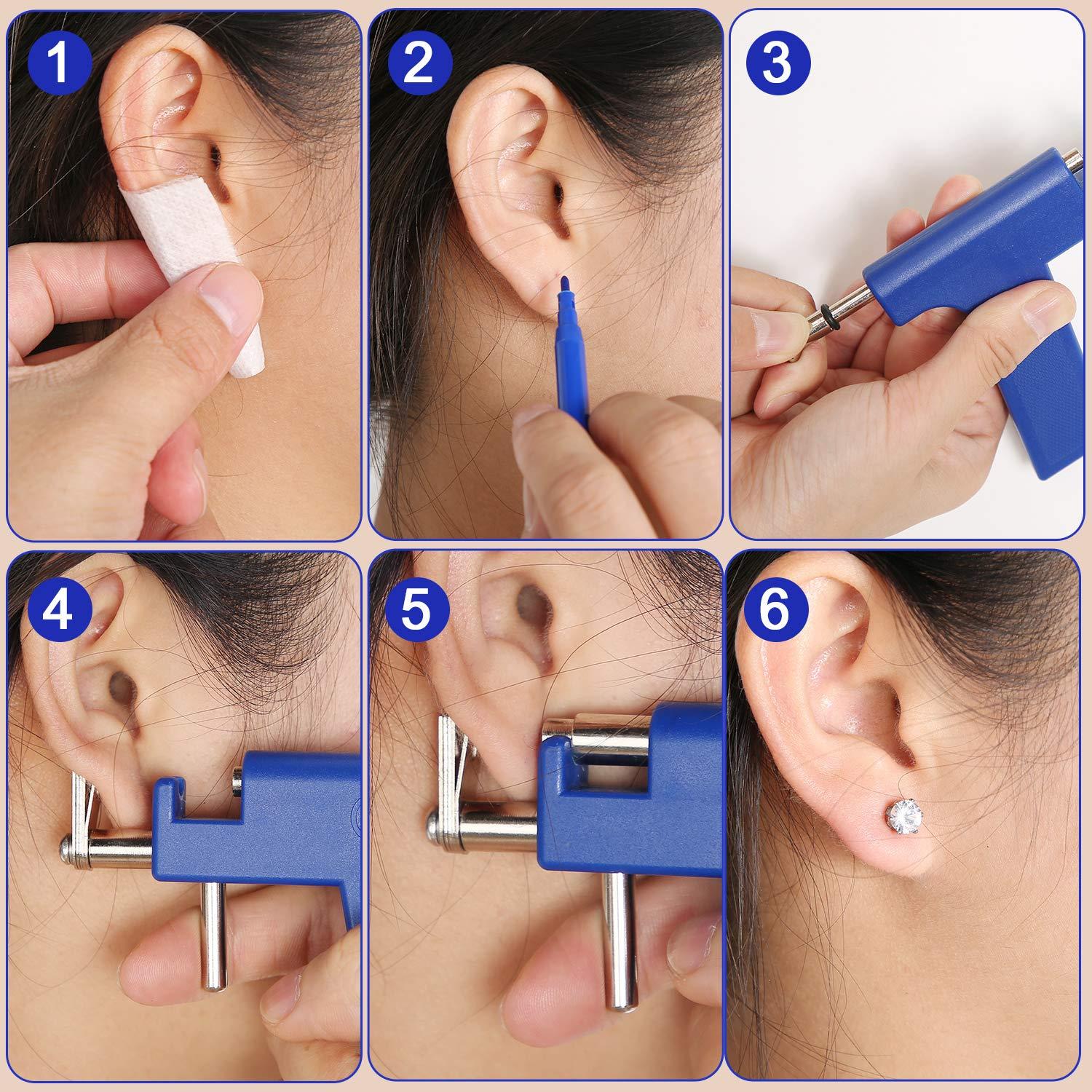 Body Piercing Pliers Tool Stainless Steel Body Piercing Pliers Piercing  Forceps for Belly Button Nose Ear(3mm)