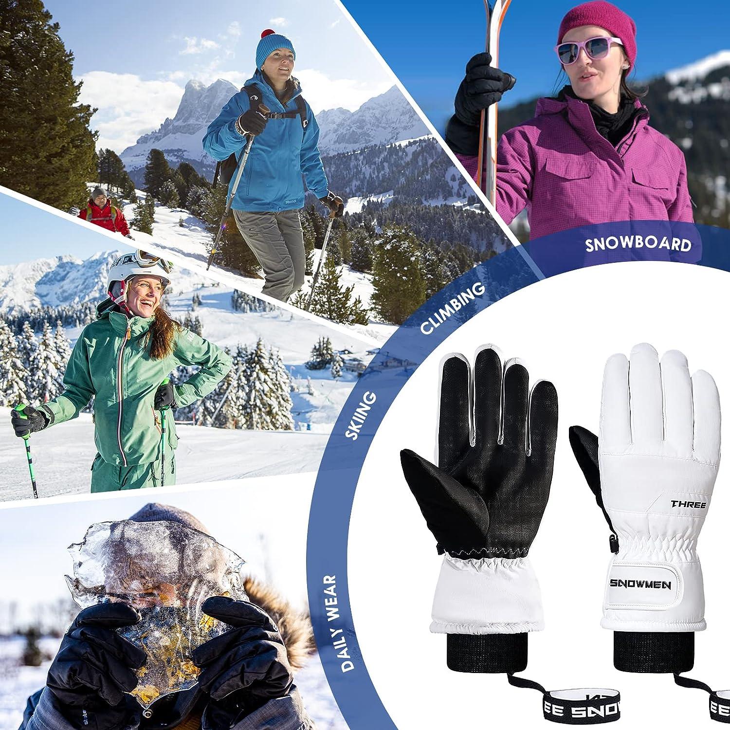 Winter Ski Snow Gloves for Men, Women, Youth | Touchscreen & Waterproof  Cold Weather Hand Warming Gloves Winter Work Gloves