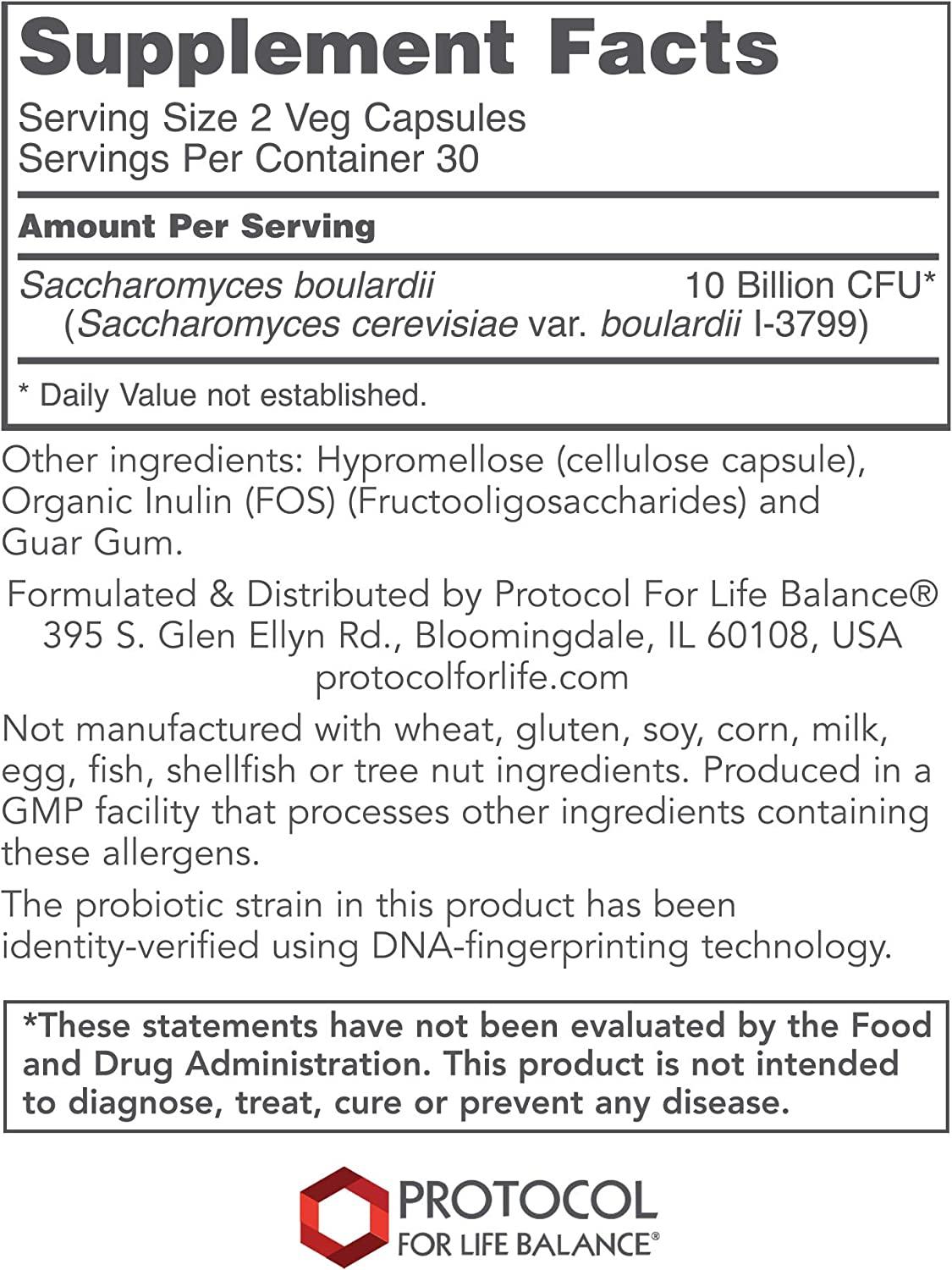 Saccharomyces Boulardii (Protocol for Life Balance)