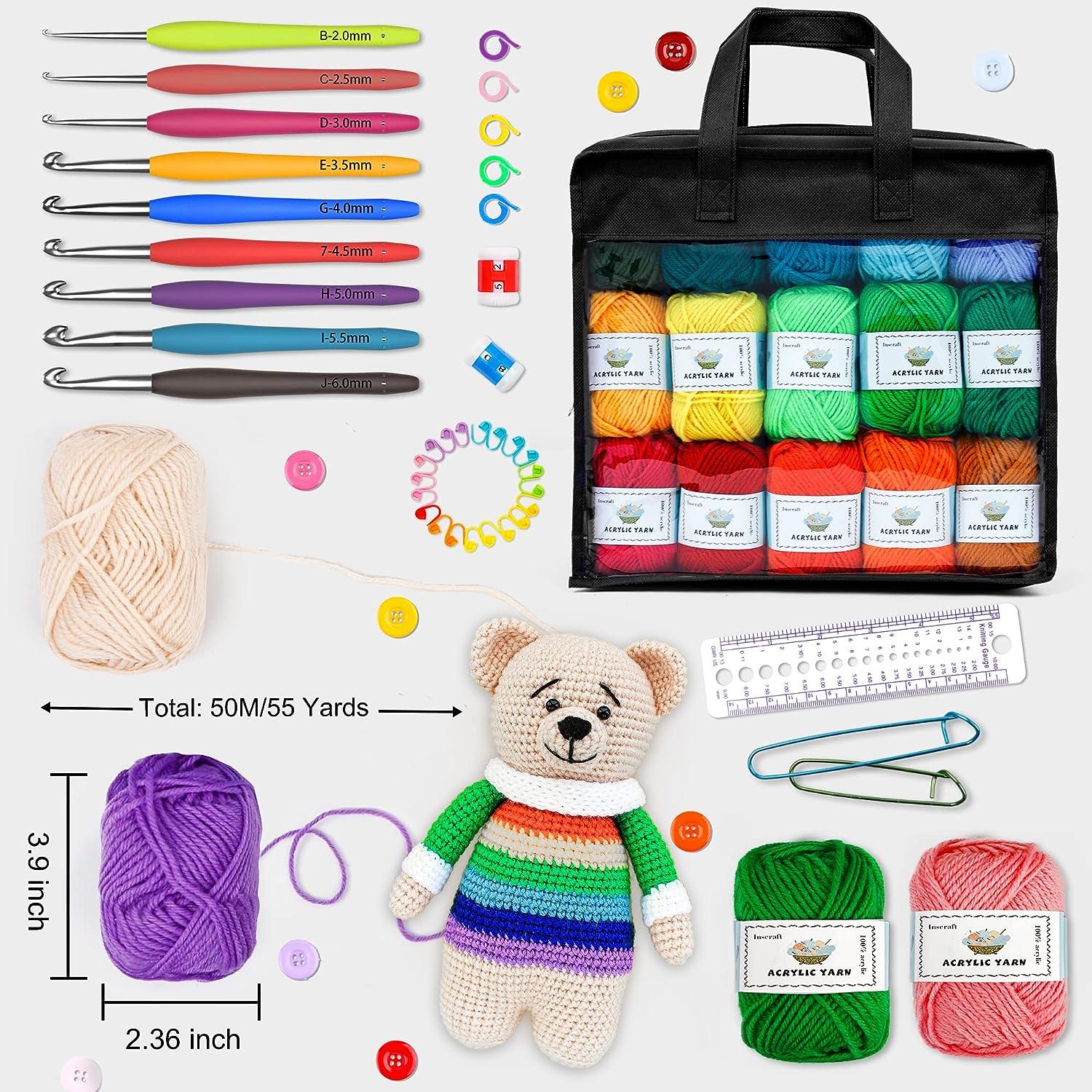  73 Piece Crochet Kit for Beginners Adults and Kids