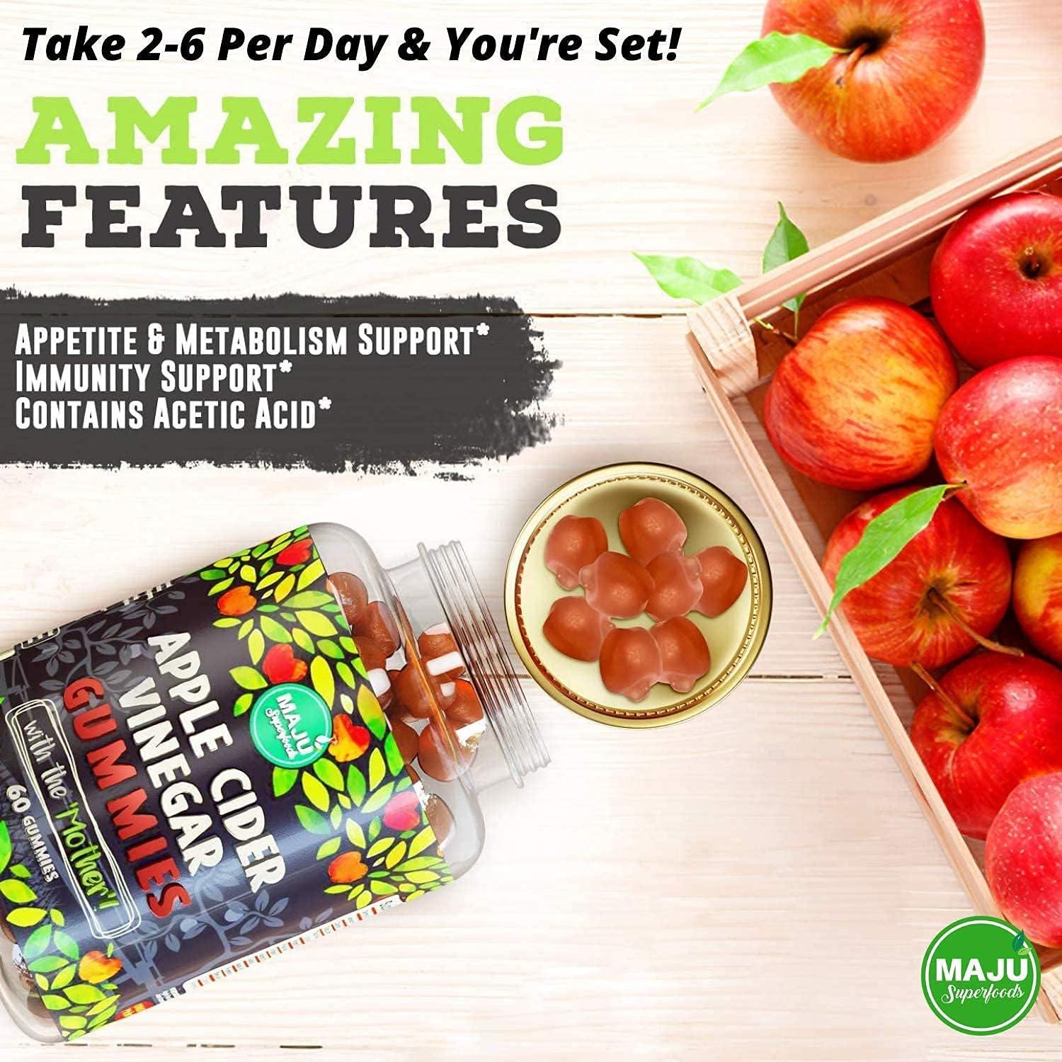 Tasty, Vegan Apple Cider Vinegar (ACV) Gummies by Superfooods