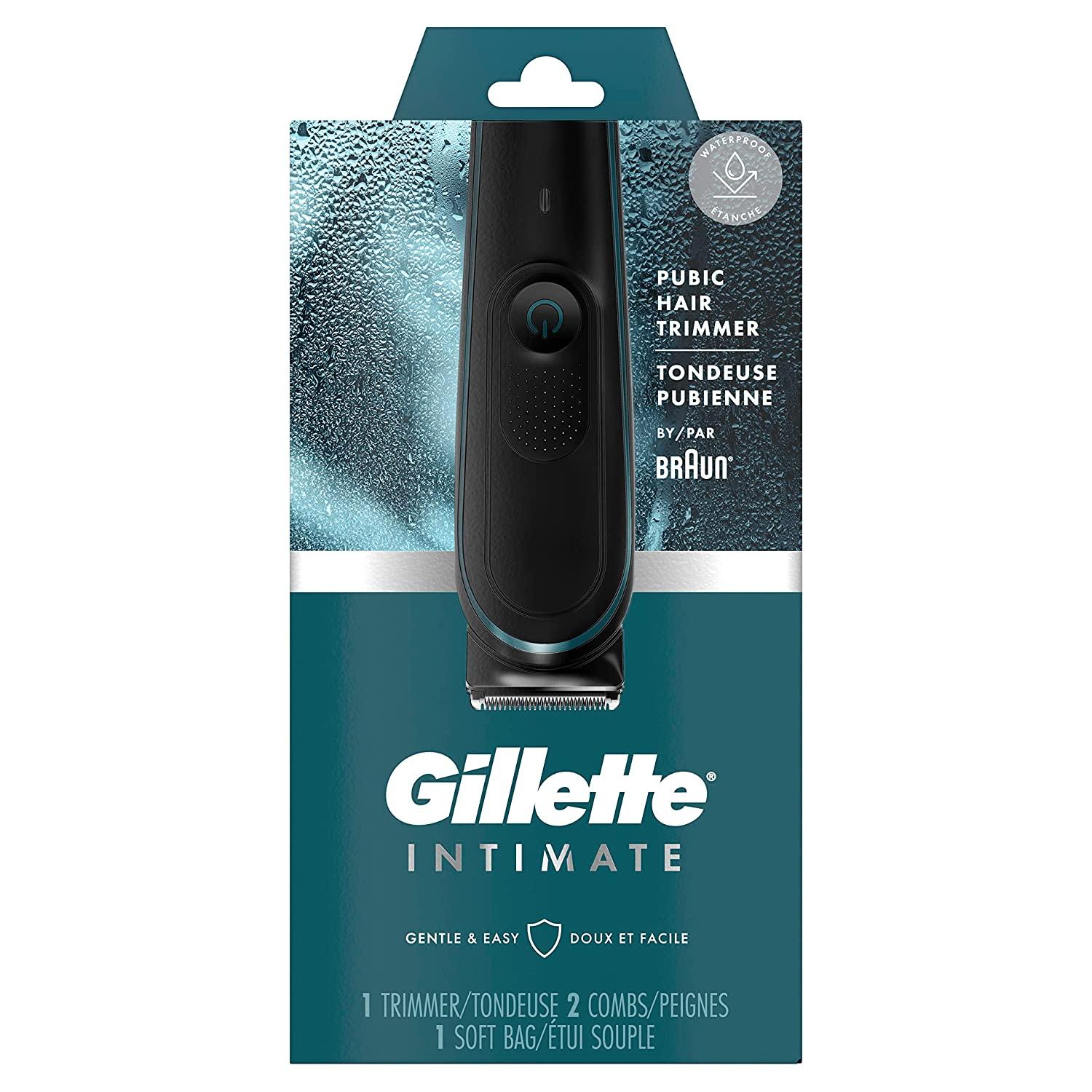 Gillette SkinFirst - Cortadora de pelo púbico para hombre, impermeable,  inalámbrica para uso húmedo y seco, afeitadora para hombres, cuchillas