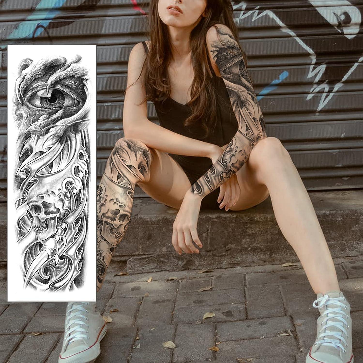 Fashion Women Girl Temporary Tattoo Sticker Black – Fake Tattoos