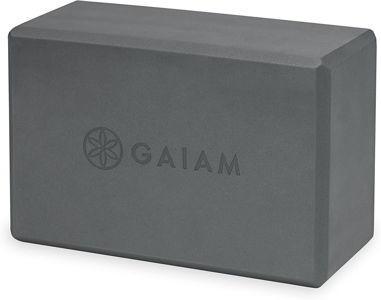 Gaiam Yoga Block + Yoga Strap Combo Set Grey