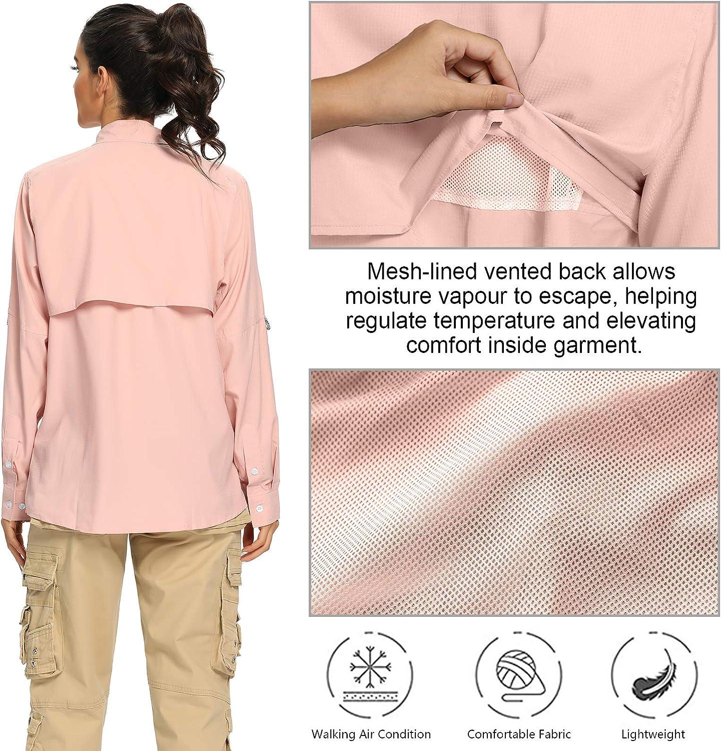 Buy Women's UPF 50+ UV Sun Protection Safari Shirt, Long Sleeve Outdoor  Cool Quick Dry Fishing Hiking Gardening Shirts, 5055 Light Blue, X-Small at