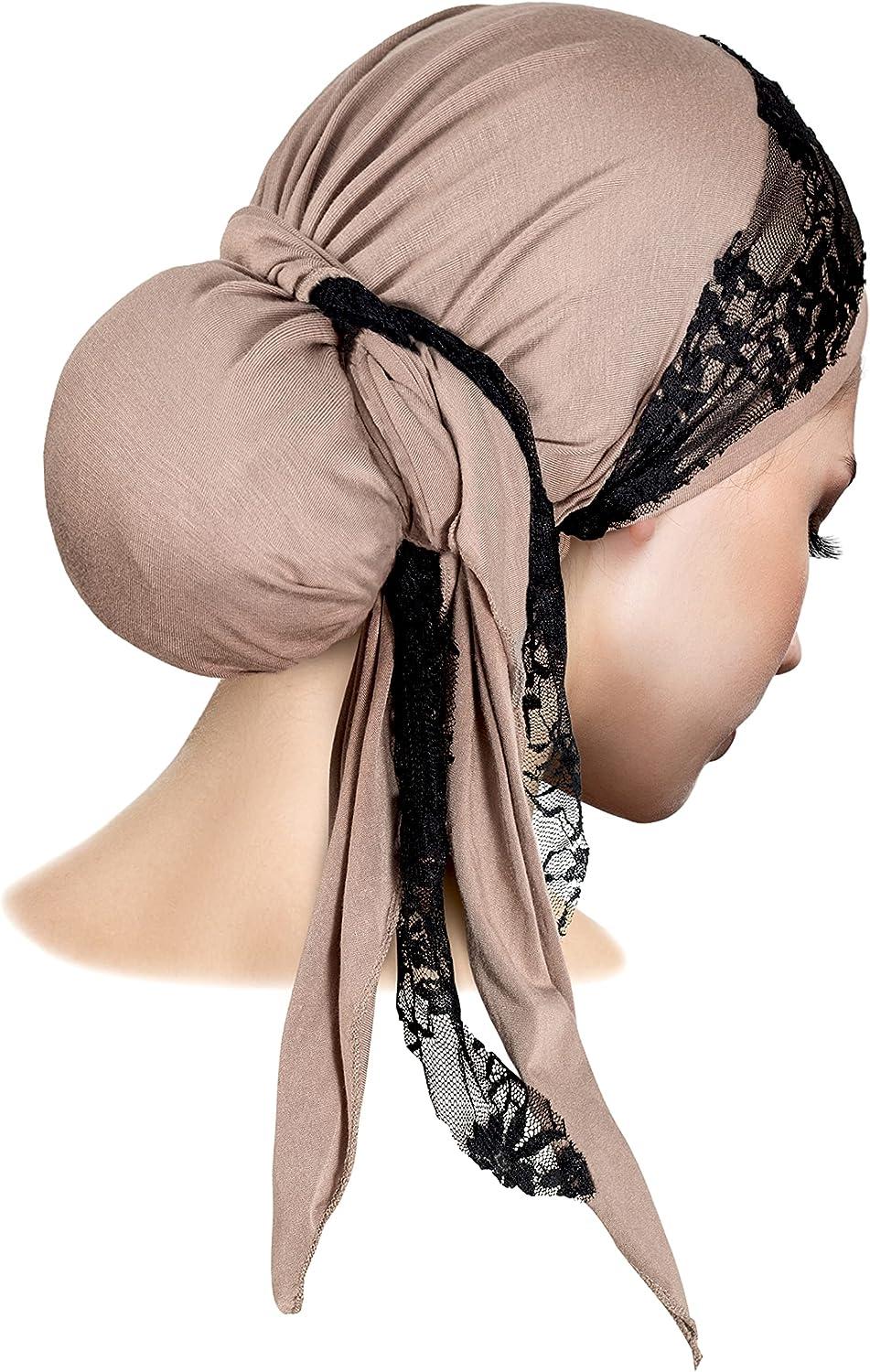 Comfortable Head Scarf Soft Fabric Pre-Tied Tichel Hijab Hair Wrap