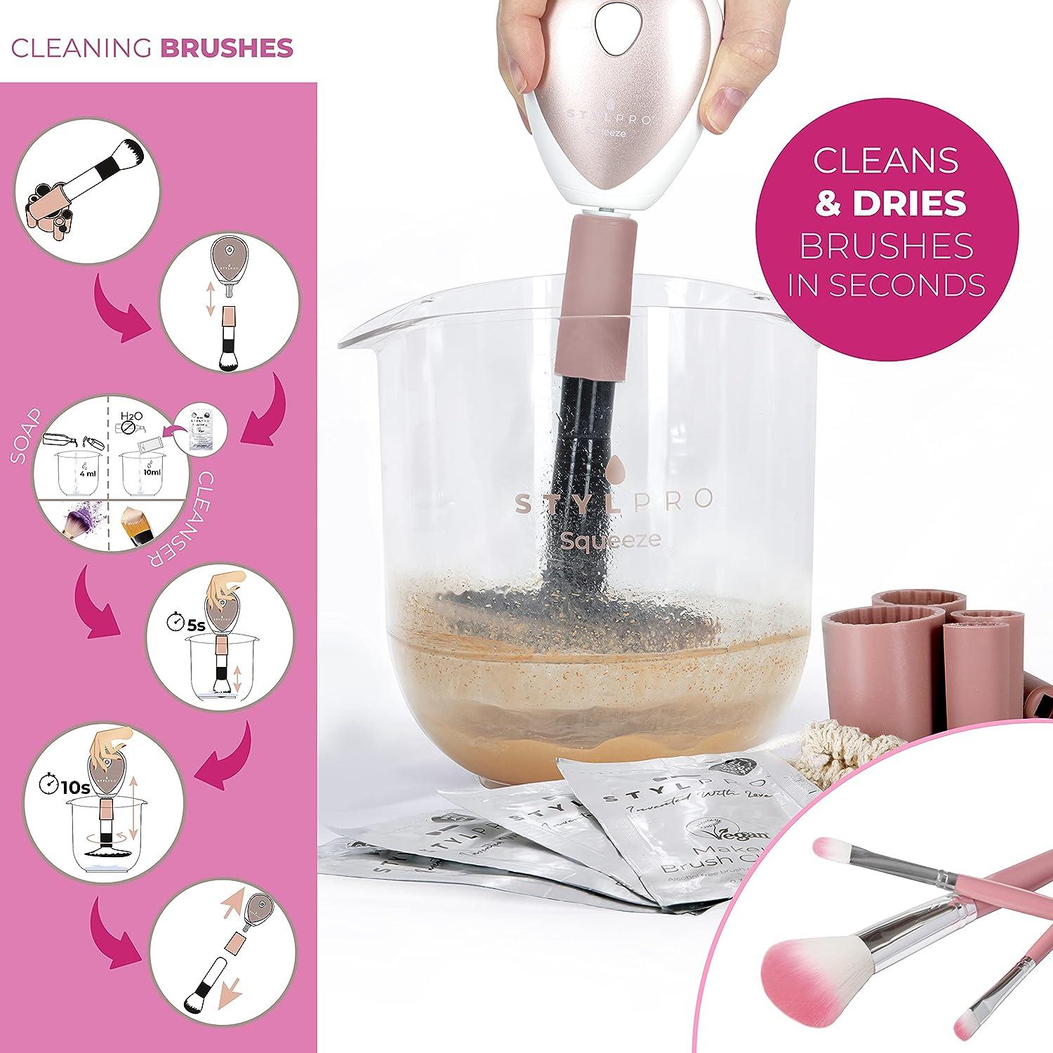 Spin & Squeeze Makeup Brush and Sponge Cleaner 1 set