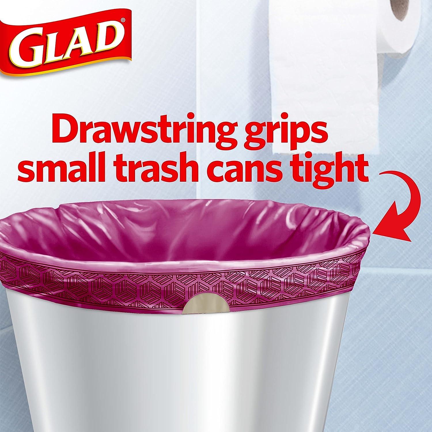  Glad OdorShield Small Drawstring Trash Bags - Febreze