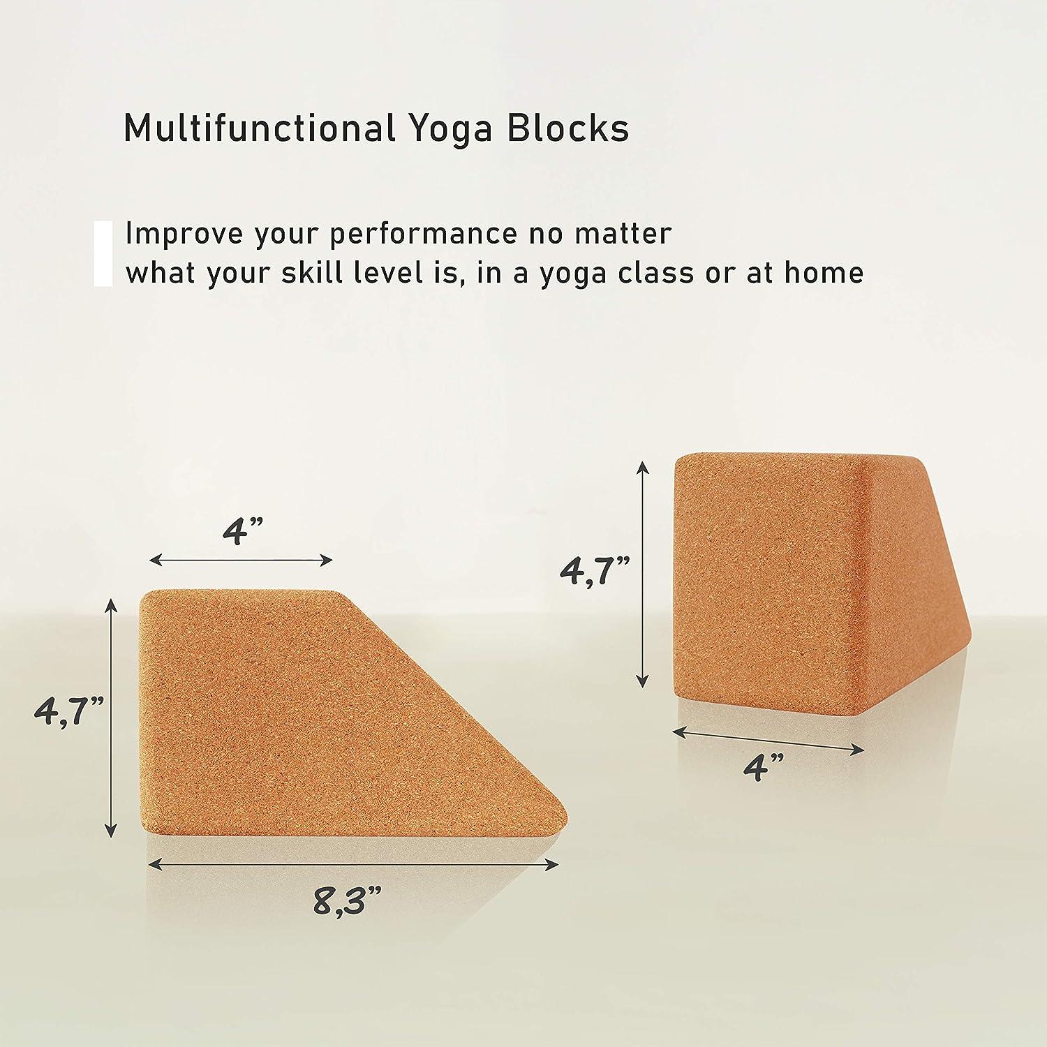2 LB Manduka Cork Yoga Blocks - Firm, Sturdy Support