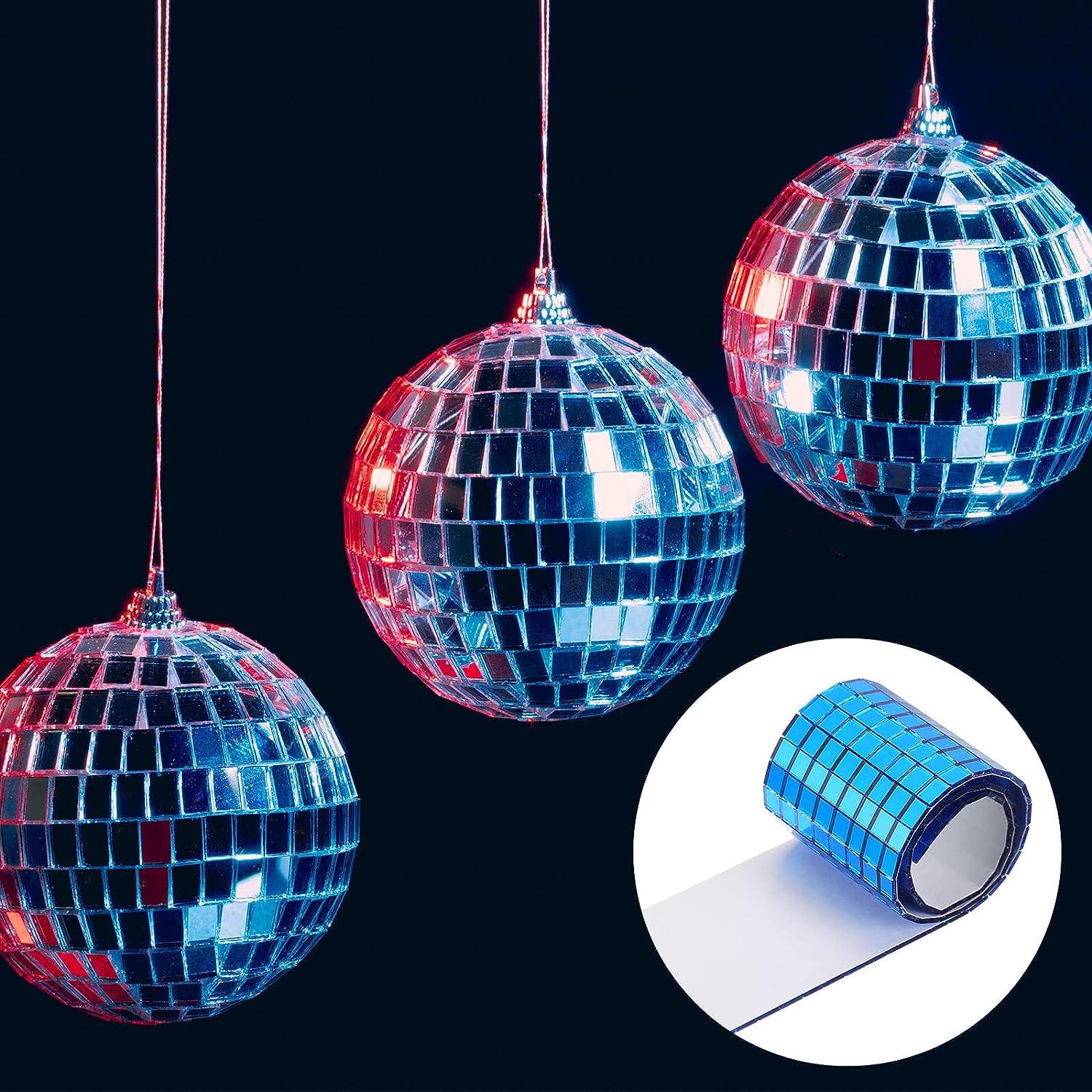 PP OPOUNT 2160 PCS Disco Ball Tiles, Self-Adhesive Mirror Tiles for Crafts,  Small Mirror Mosaics Tiles for Indoor Decoration, DIY Disco Balls, Vases,  Cups, Photo Frames (5 x 5 mm) 