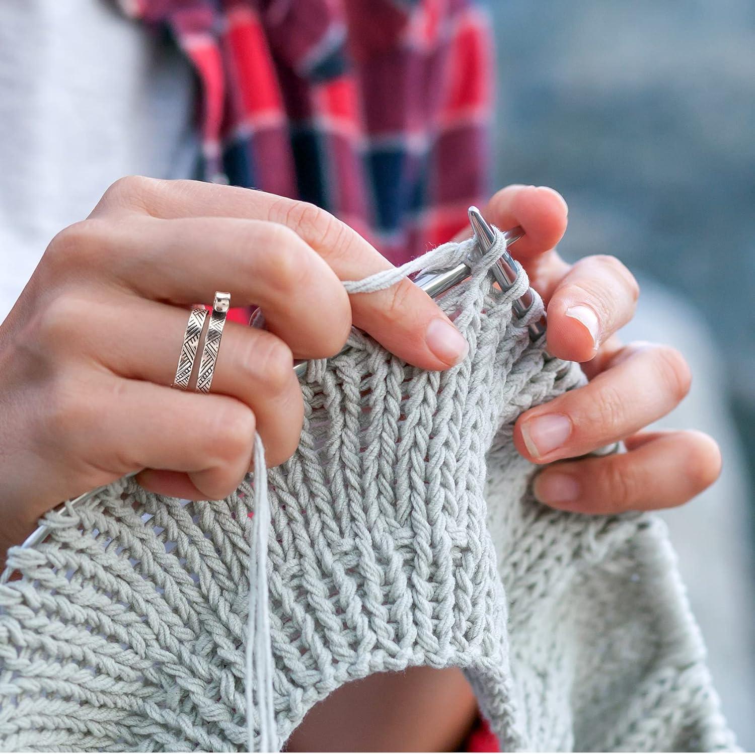  2pcs Crochet Ring Adjustable Knitting Crochet Loop
