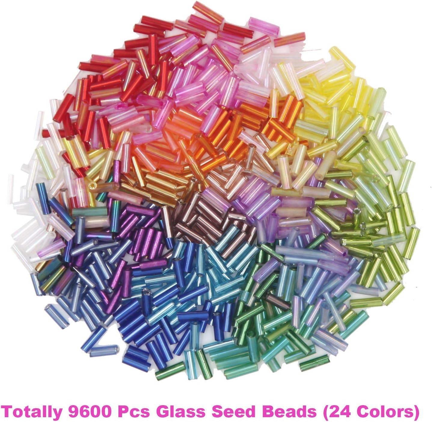 EuTengHao 13200Pcs Glass Seed Beads Small Craft Beads Small Beads for DIY  Bracelet Necklaces Crafting Jewelry Making Supplies with Two 0.6mm Clear
