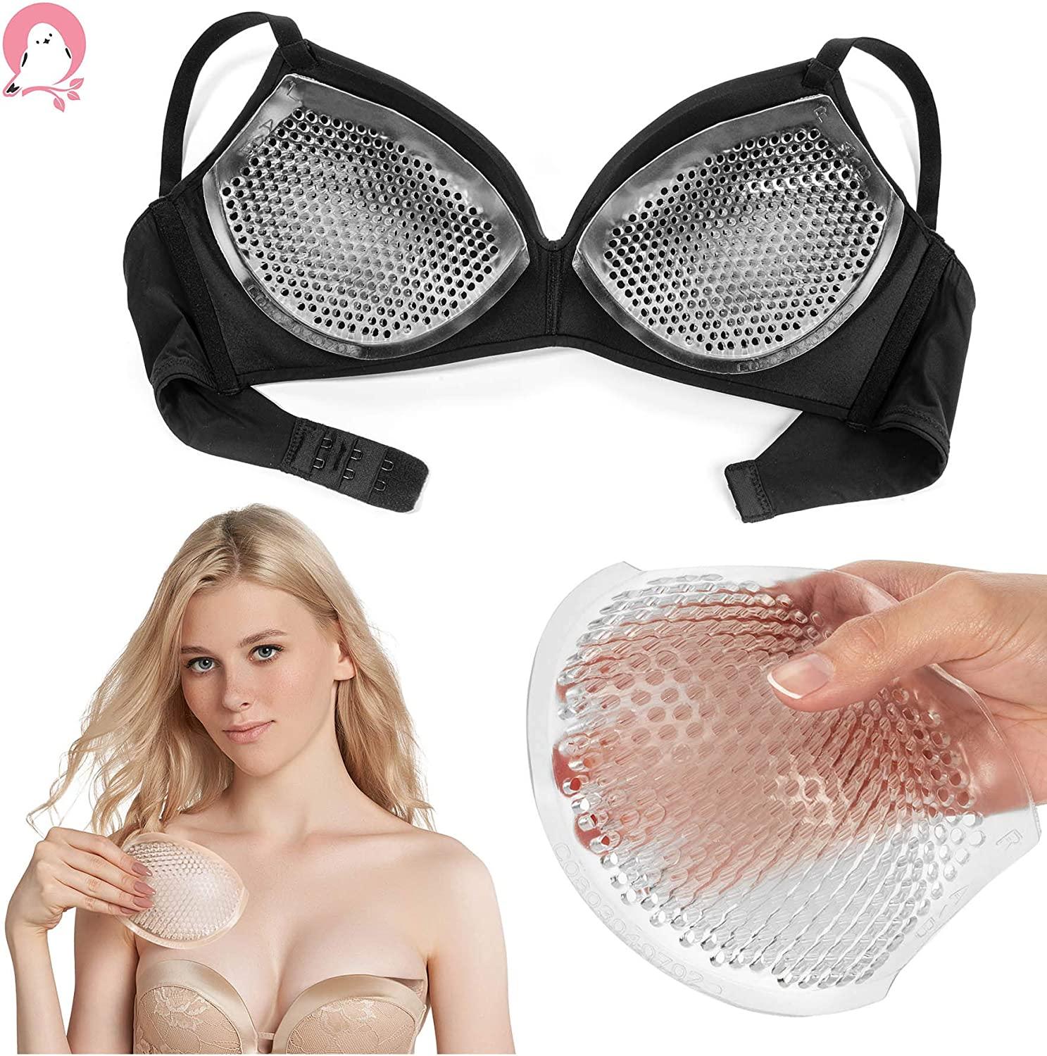CHICTRY Women Silicone Bra Inserts Enhancers Push Up Breast Cups Cleavage  Enhancers Pads Accessories Nude D M : : Fashion