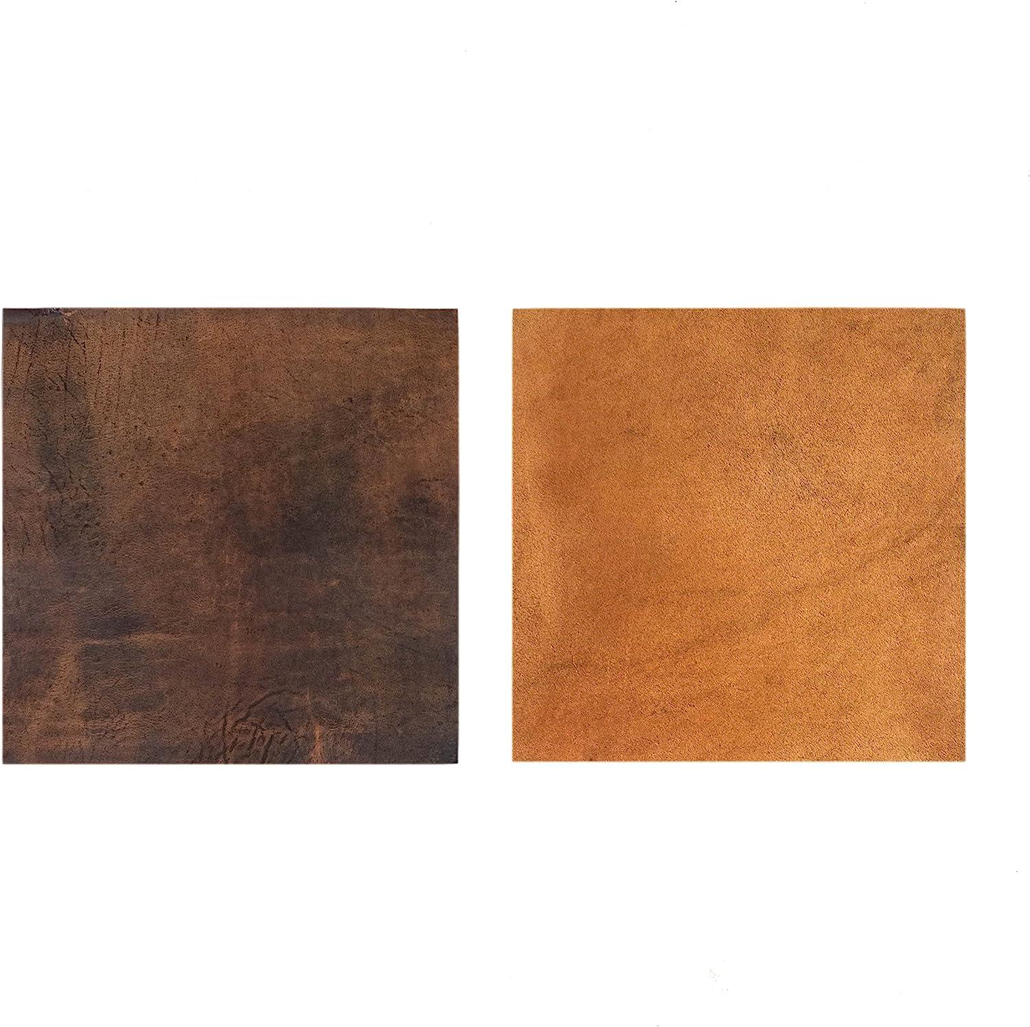 DARK BROWN COLOR Leather Sheets Natural Leather Pieces for