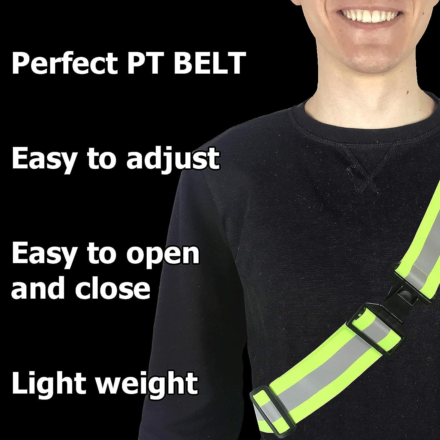 High Visibility Reflective Belt, Army PT Belt. Reflective Running Gear for  Men and Women for Night Running Cycling Walking. Military Safety Reflector  Strips (Green Reflective Belt + Bag) : : Sports 