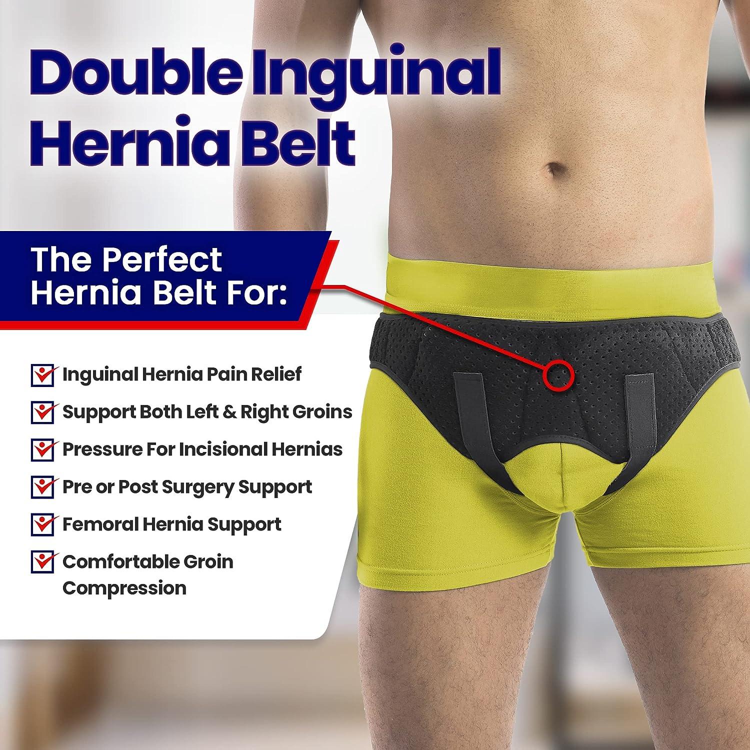 Umbilical Hernia Belt for men (premium compression pad). Umbilical