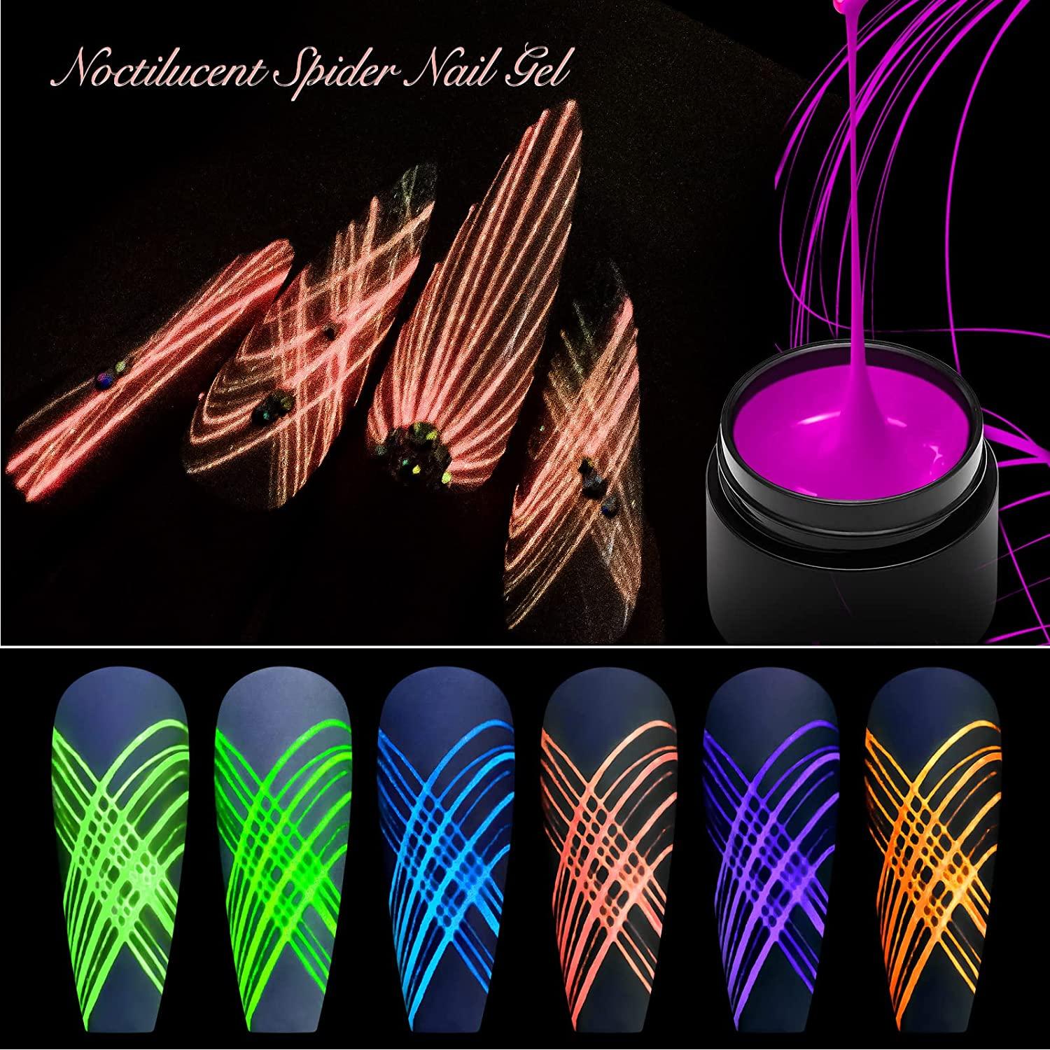 Spider Gel 8 Colors Elastic Painting Drawing for Nail Art with Nail Paint  Brush