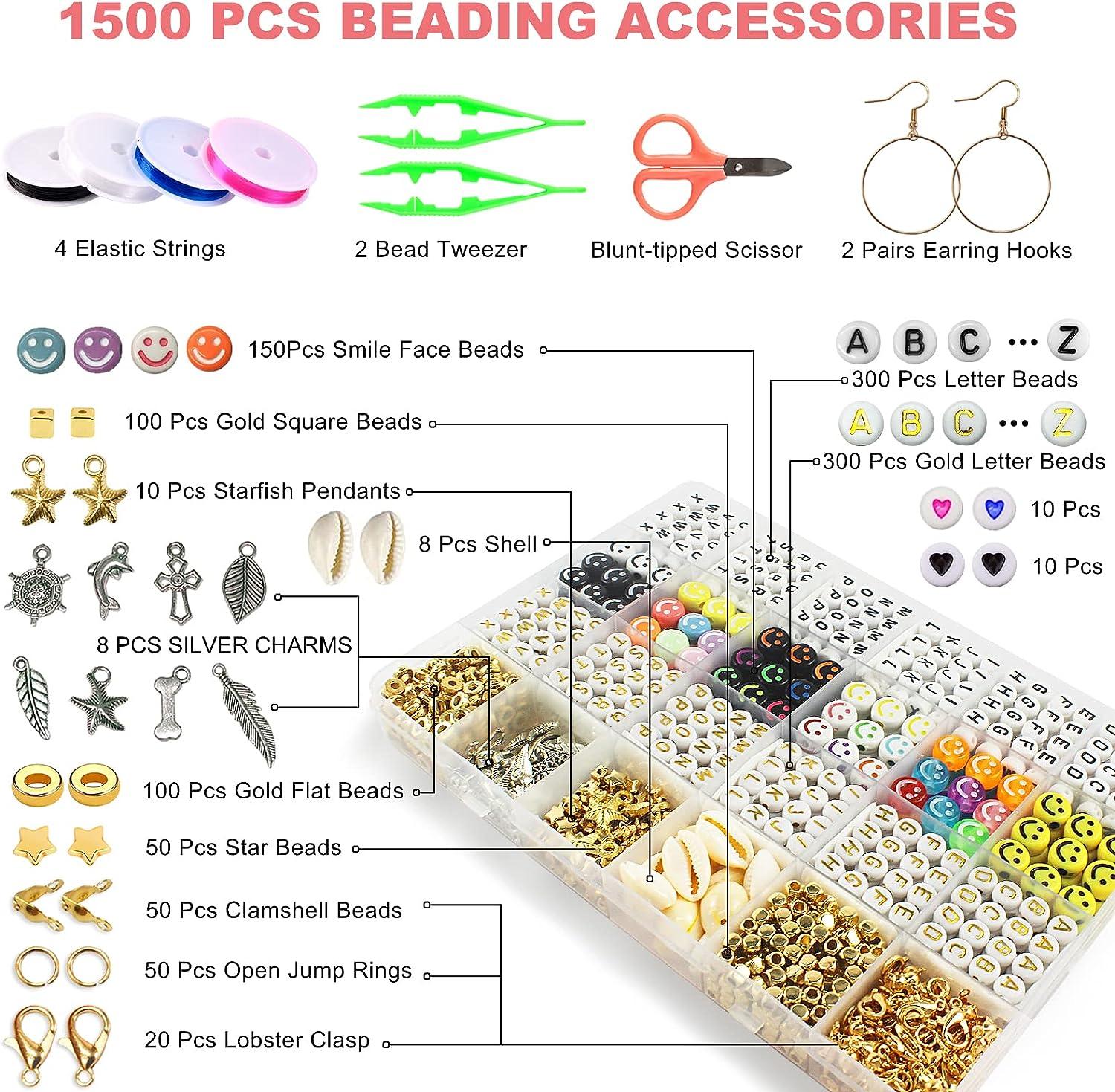 Redtwo 7200 Pcs Clay Beads Bracelet Making Kit, Preppy