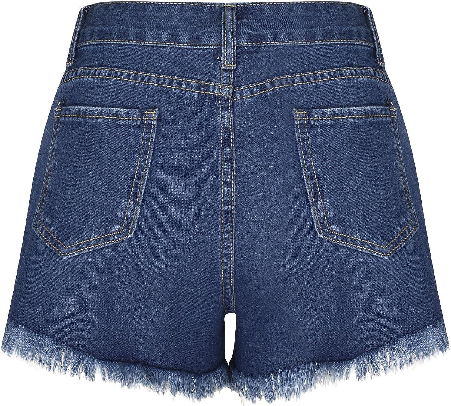Denim Shorts Women High Waist Ripped Jeans Shorts Comfy Shorts